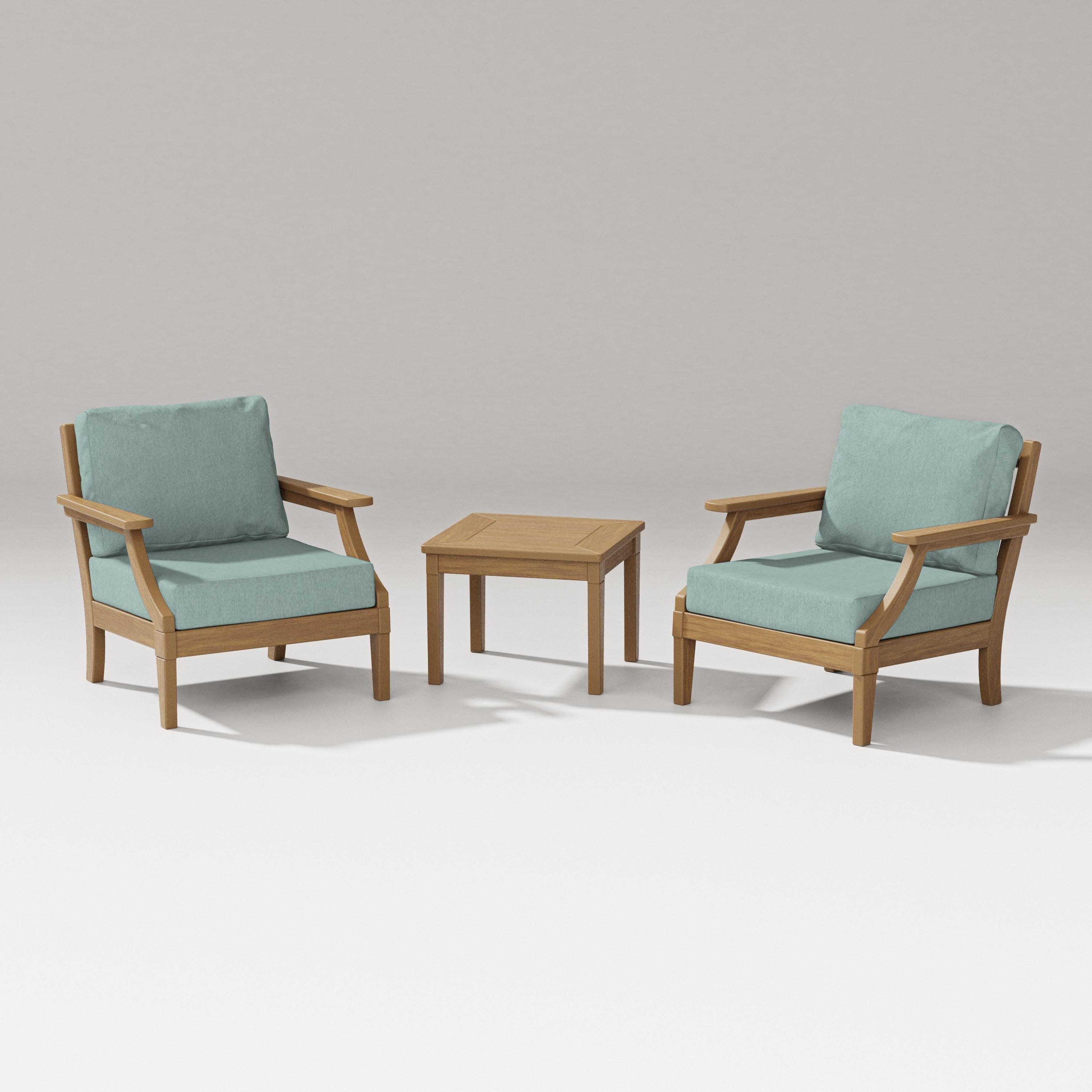 Estate 3-Piece Lounge Chair Set in Natural / Glacier Spa