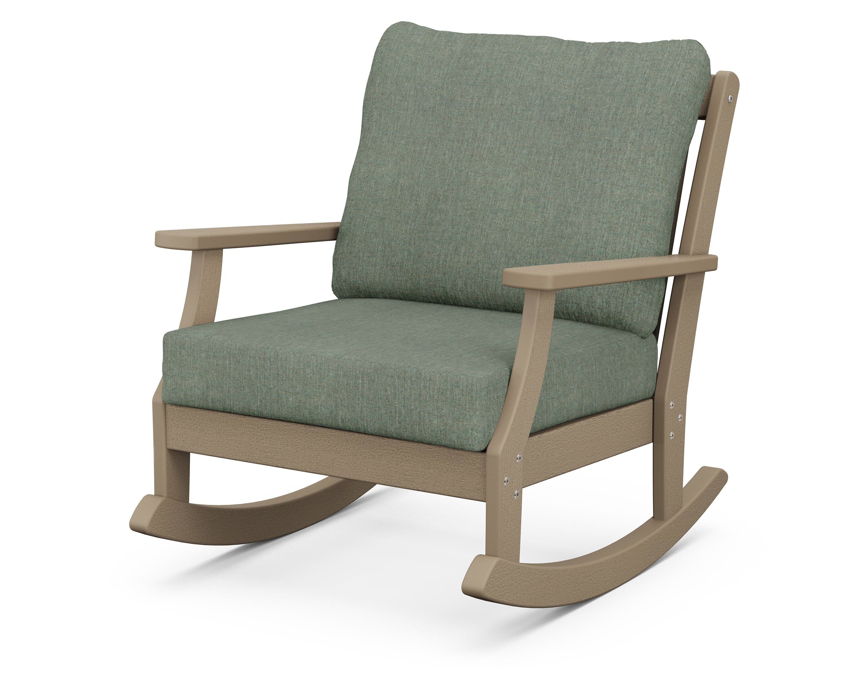 Braxton Deep Seating Rocking Chair in Vintage Sahara / Cast Sage