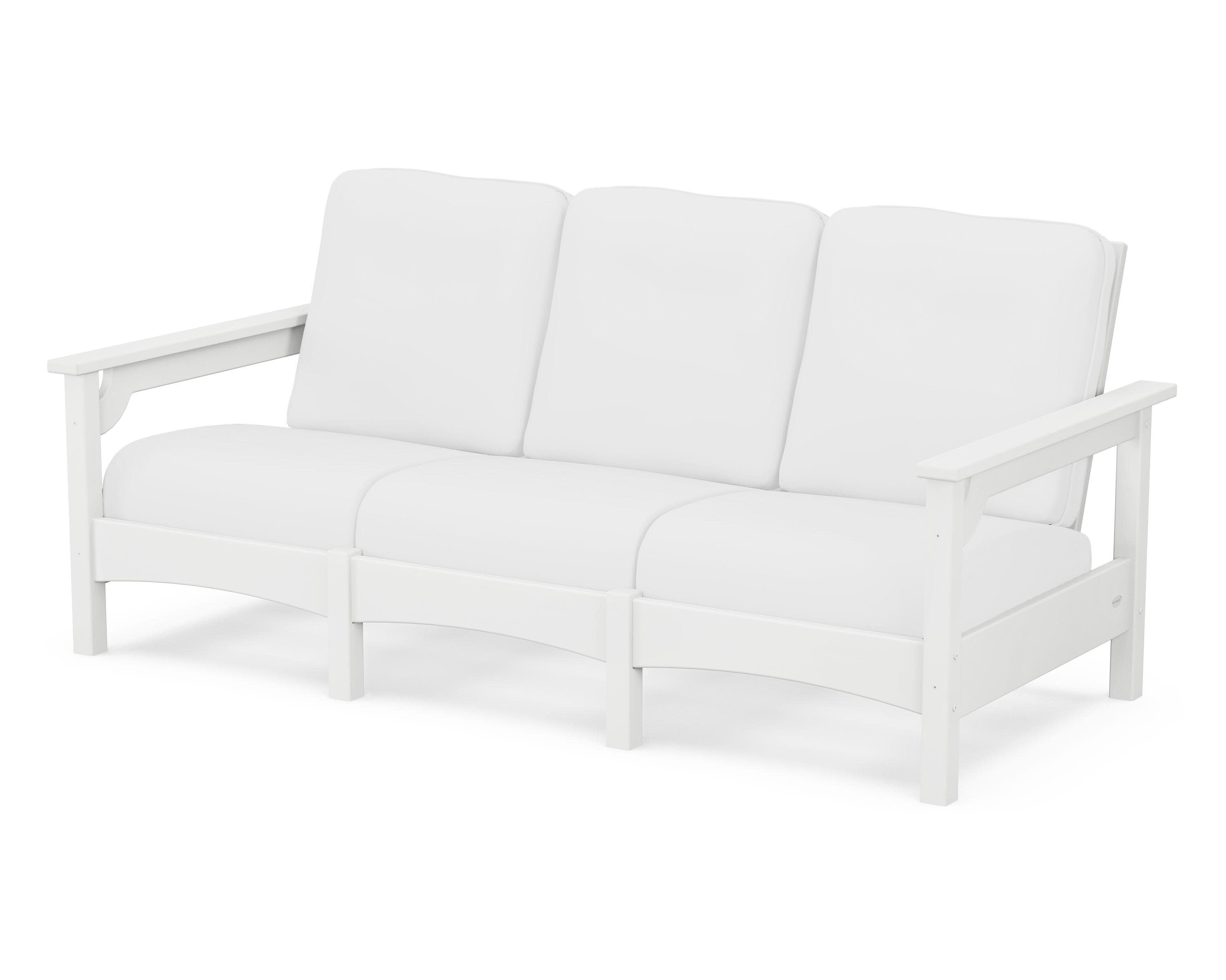 Club Sofa in White / Natural