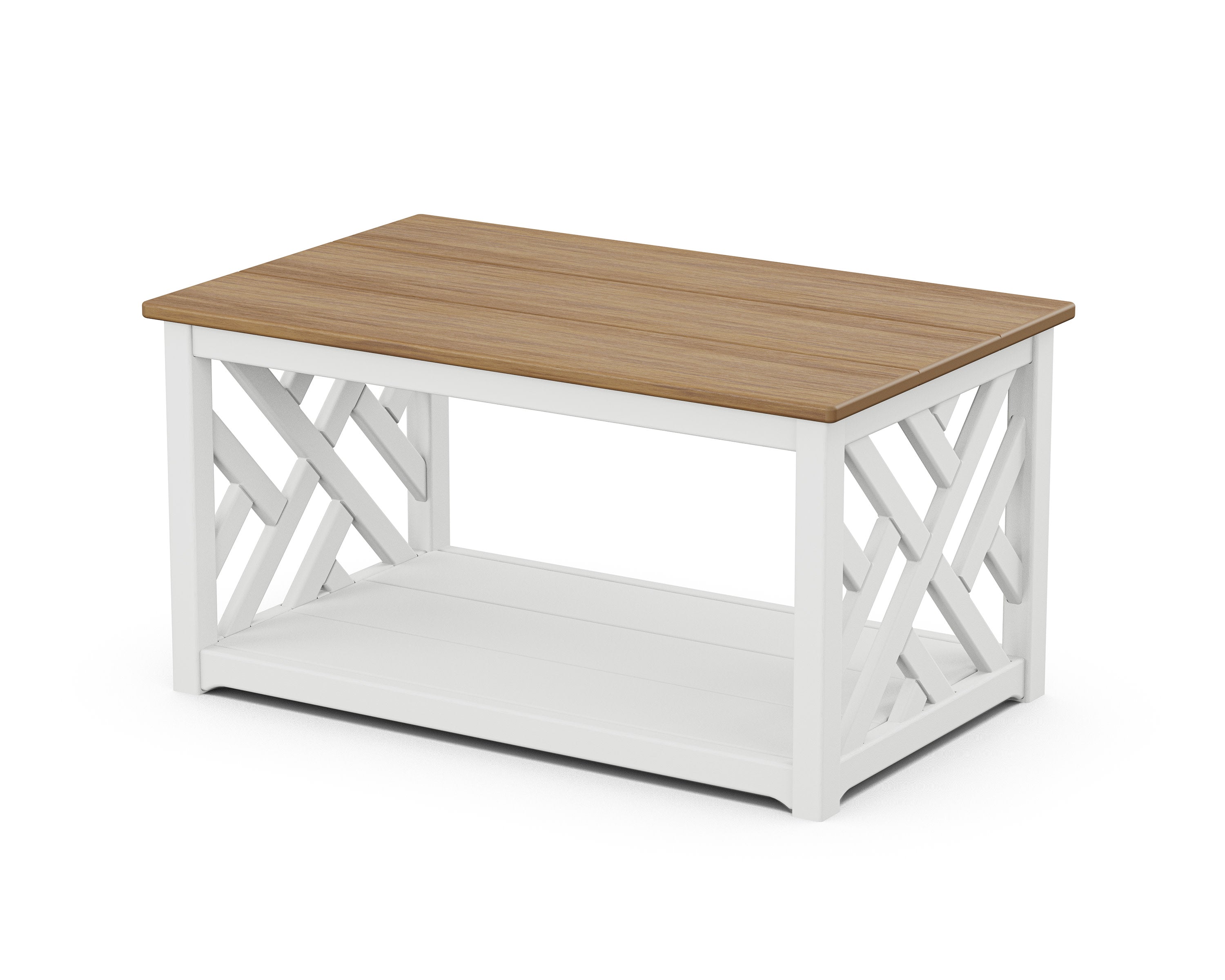 Chippendale Coffee Table in White / Natural