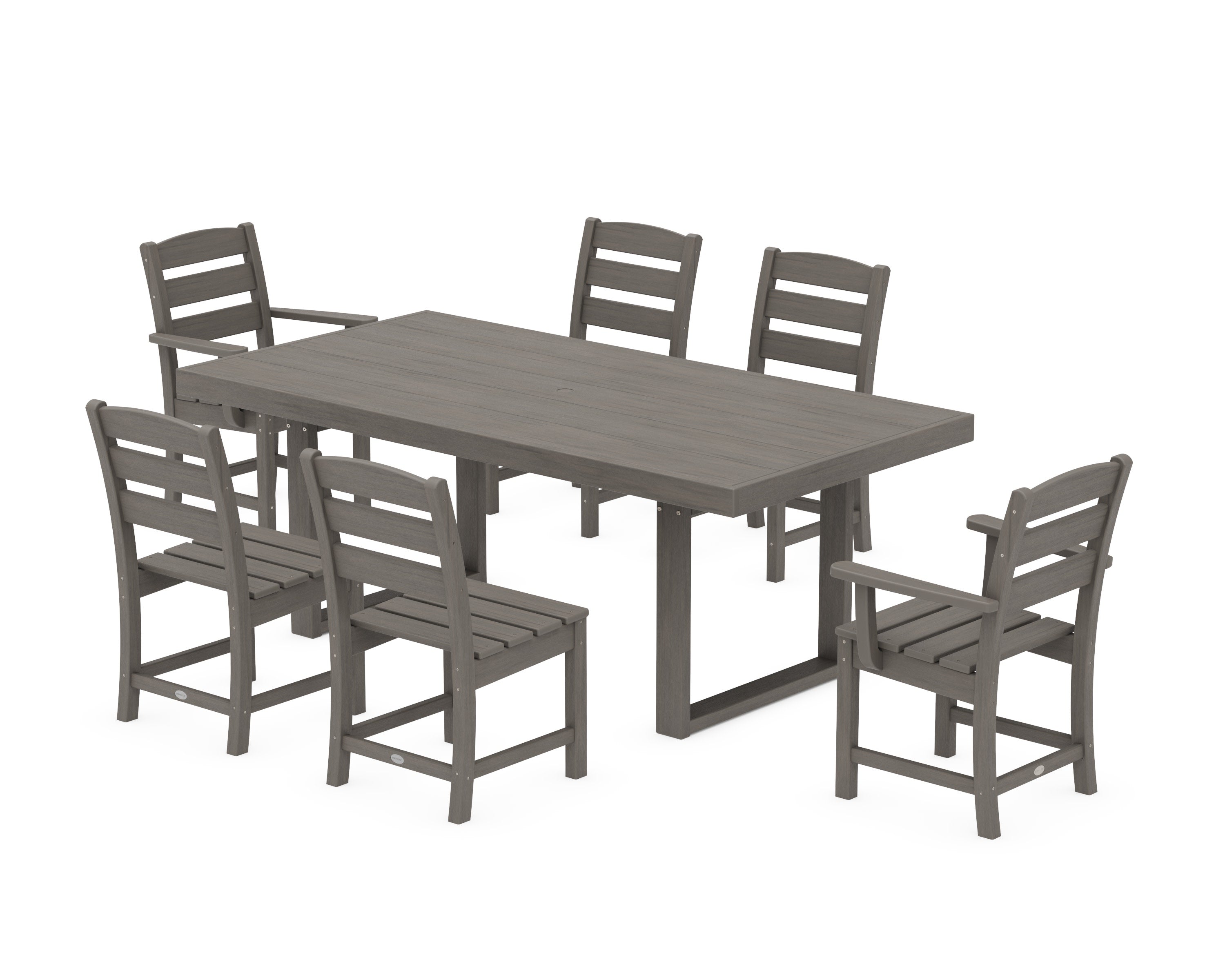 Lakeside 7-Piece Dining Set in Driftwood