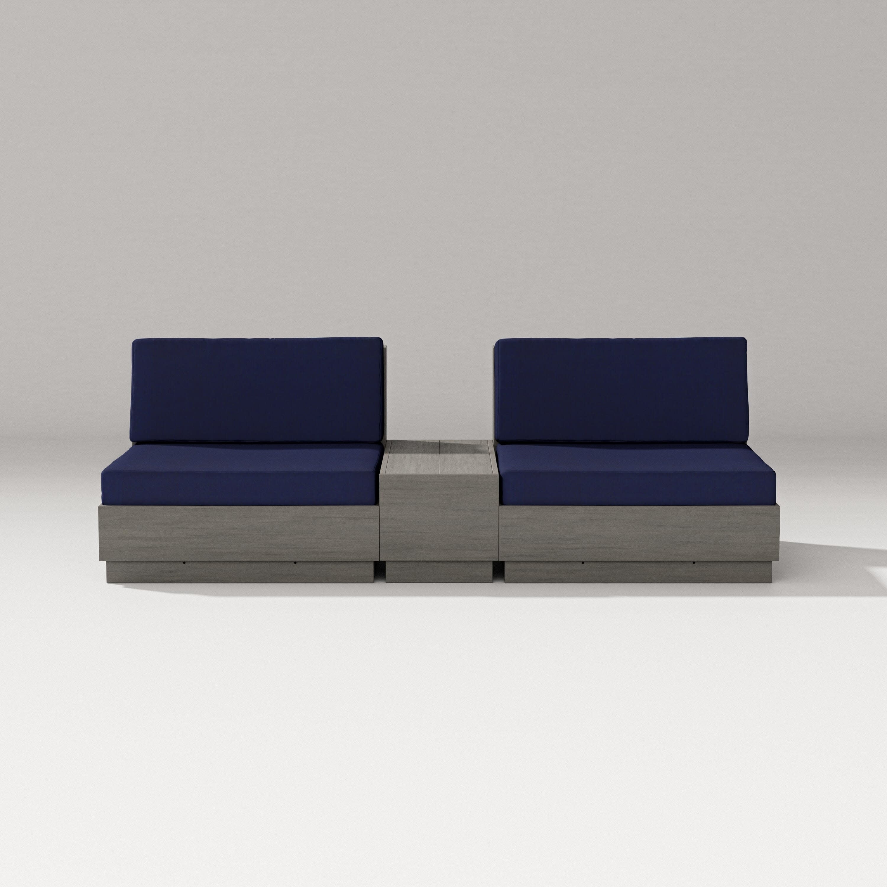 Elevate Lounge Chair Set in Driftwood / Navy