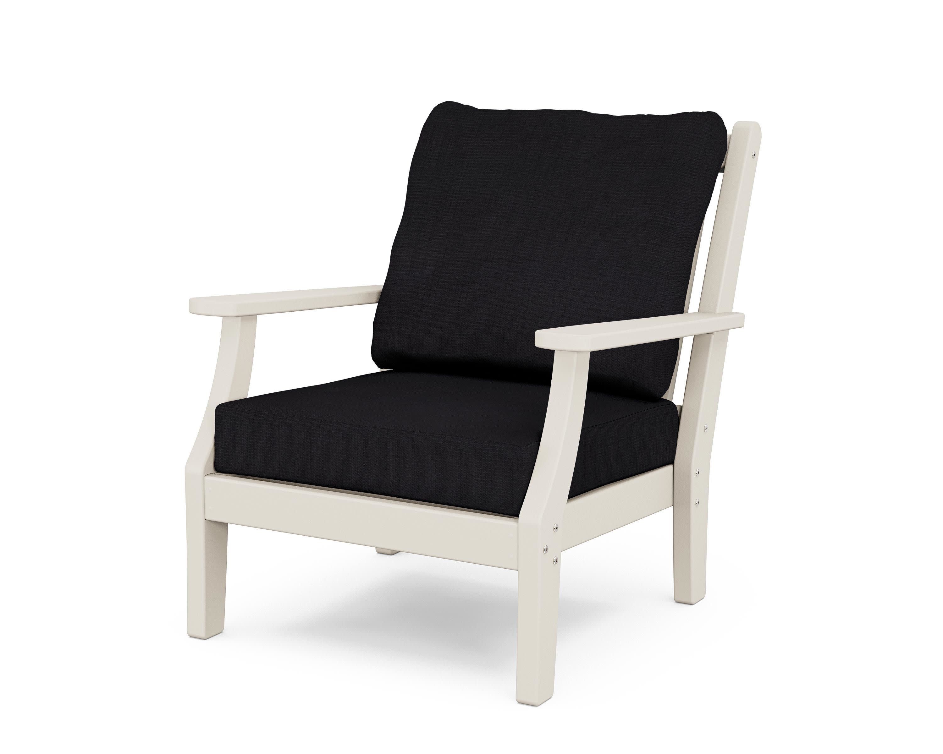 Wovendale Deep Seating Chair in Sand / Midnight Linen