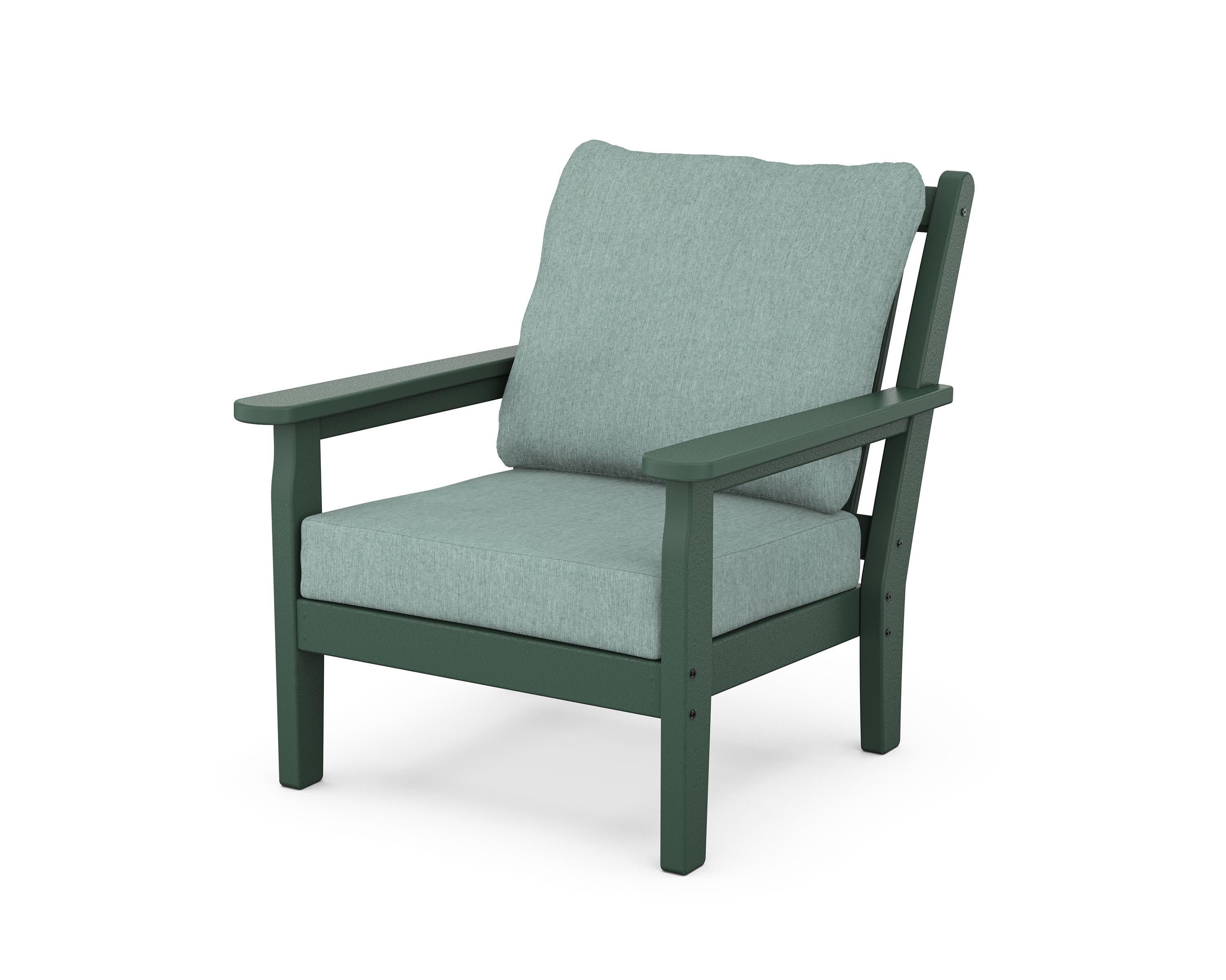 Chippendale Deep Seating Chair in Green / Glacier Spa
