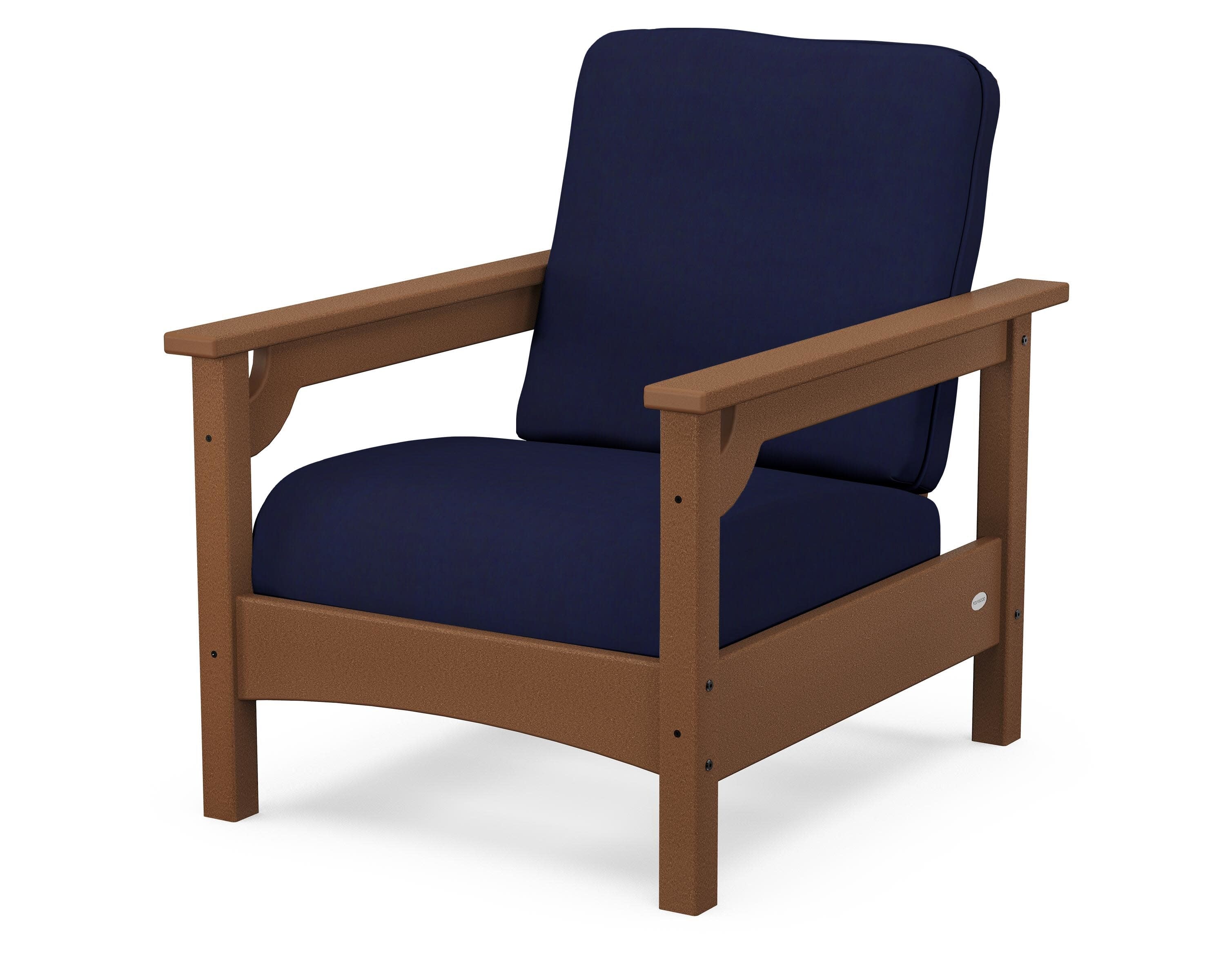 Club Chair in Teak / Navy