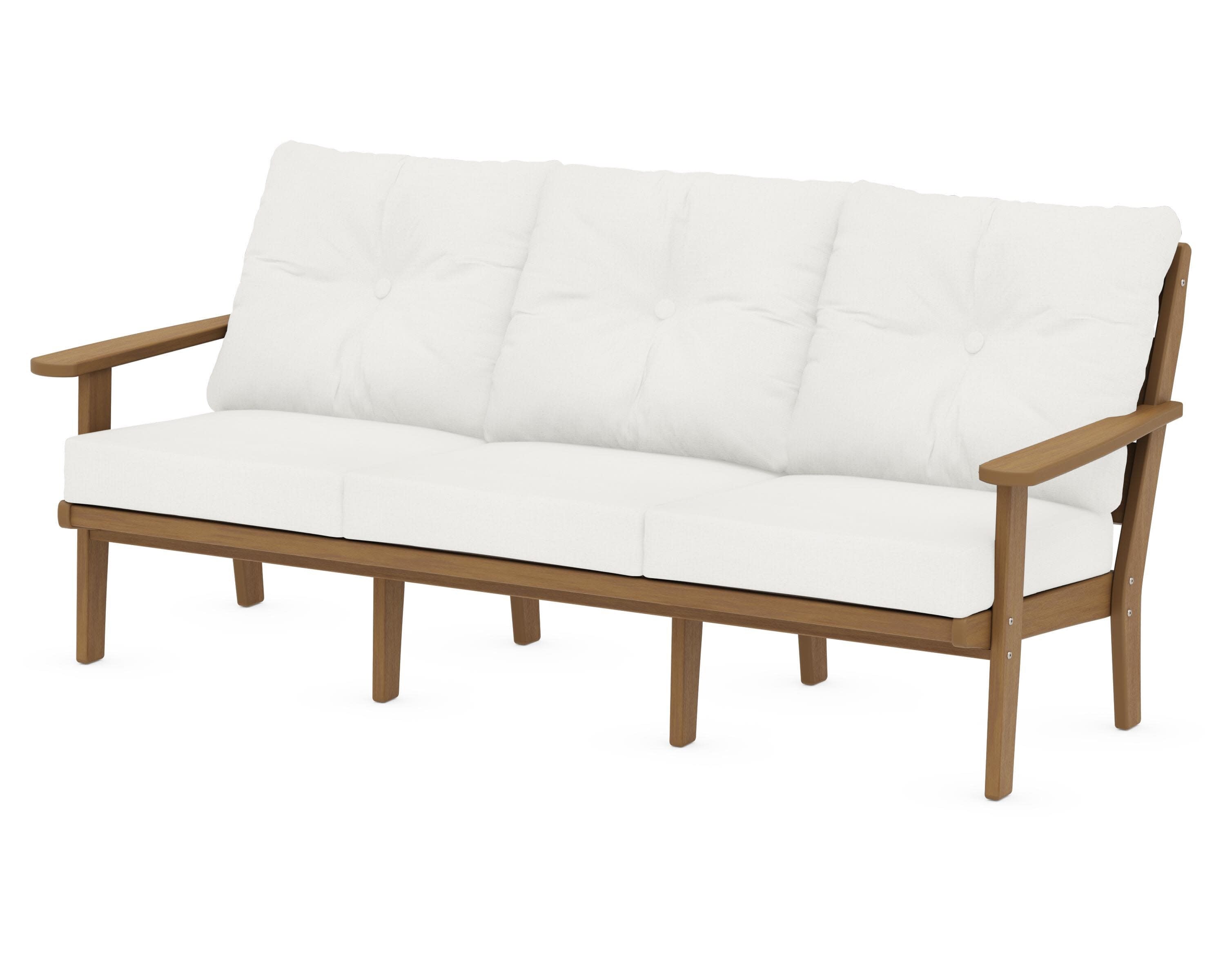 Lakeside Deep Seating Sofa in Natural / Natural Linen
