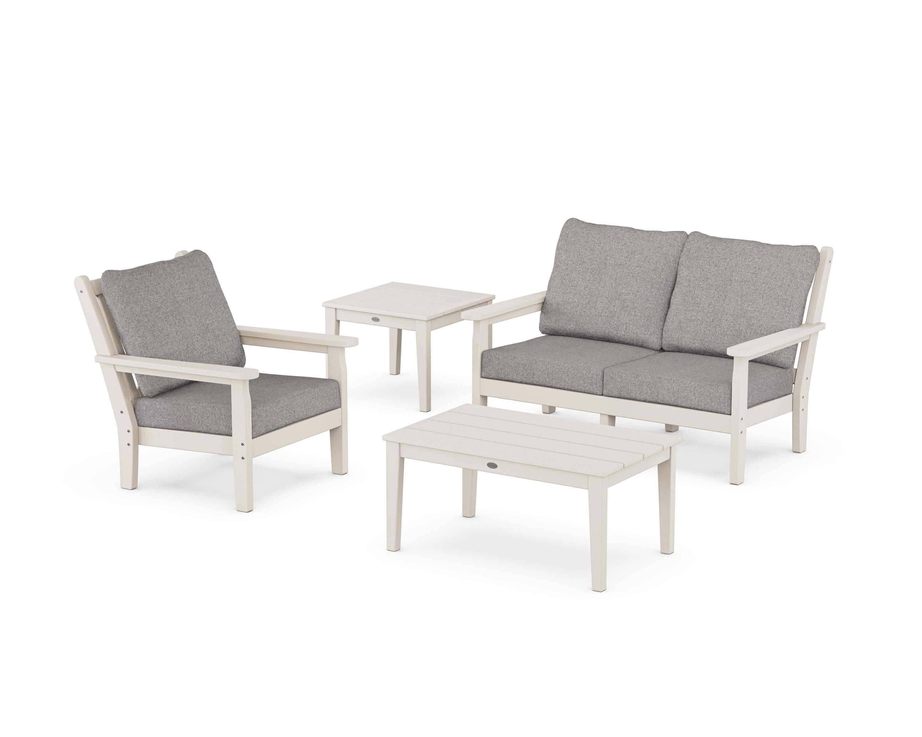 Chippendale 4-Piece Deep Seating Set in Sand / Grey Mist
