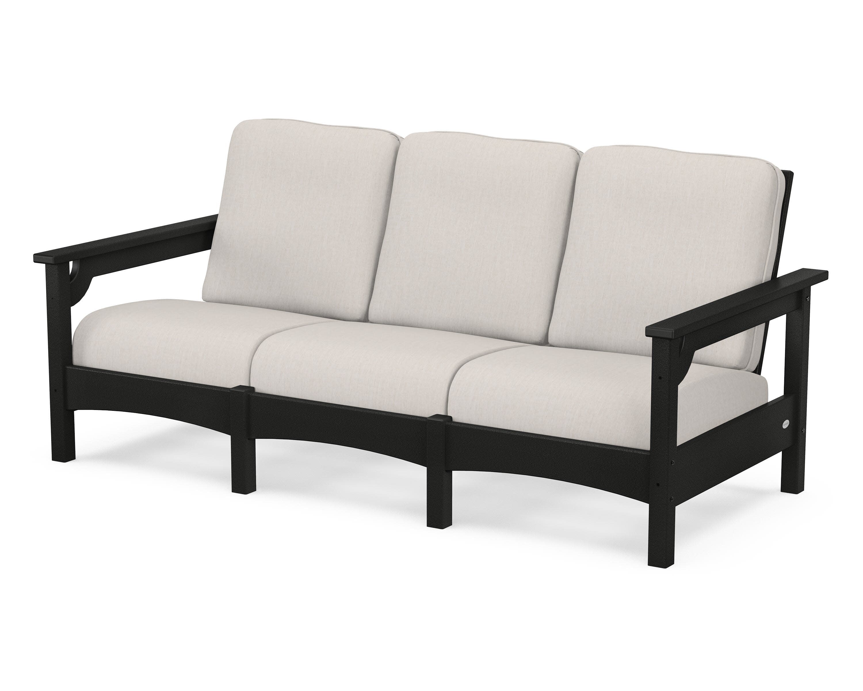 Club Sofa in Black / Cast Ash