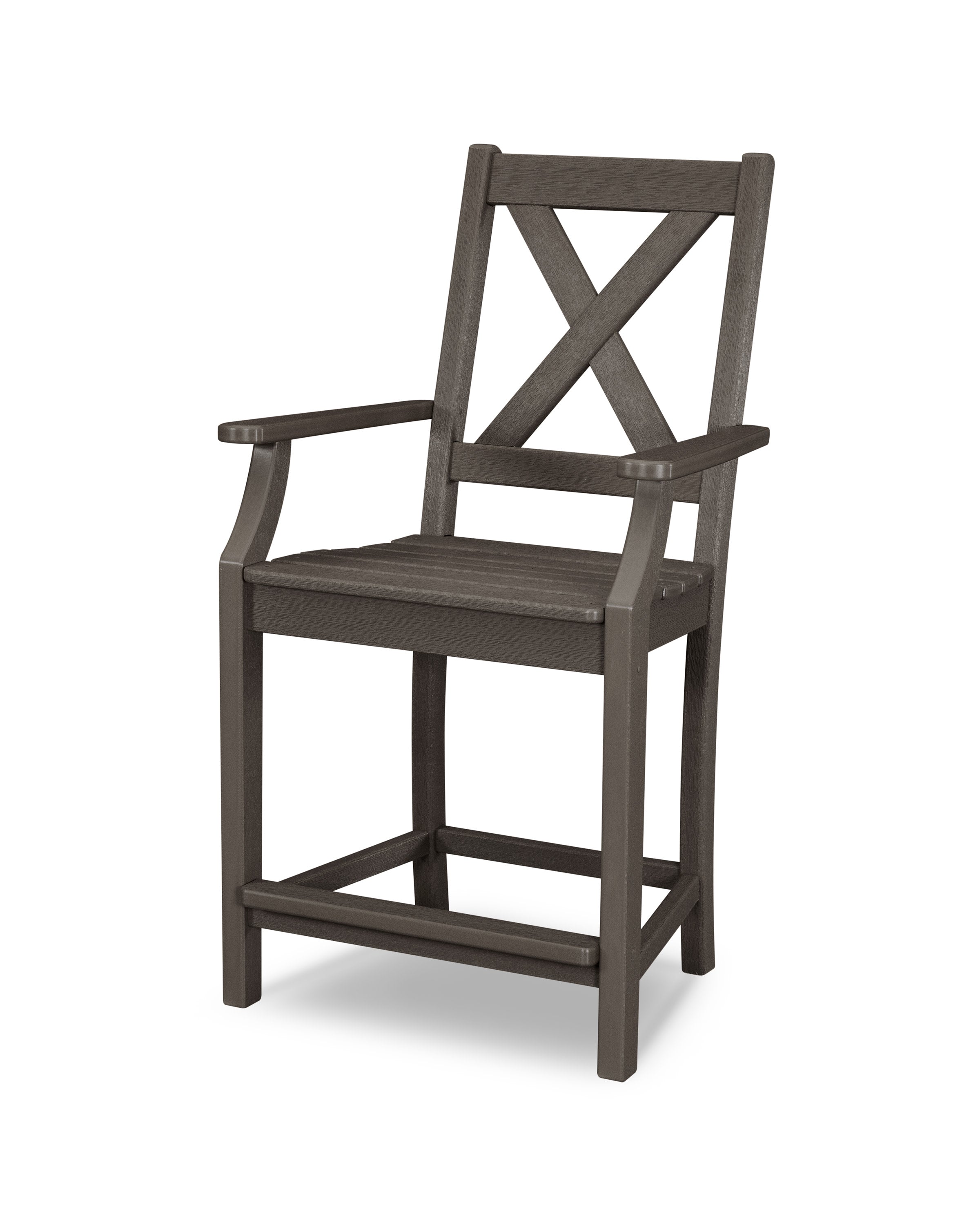 Braxton Counter Arm Chair in Vintage Coffee
