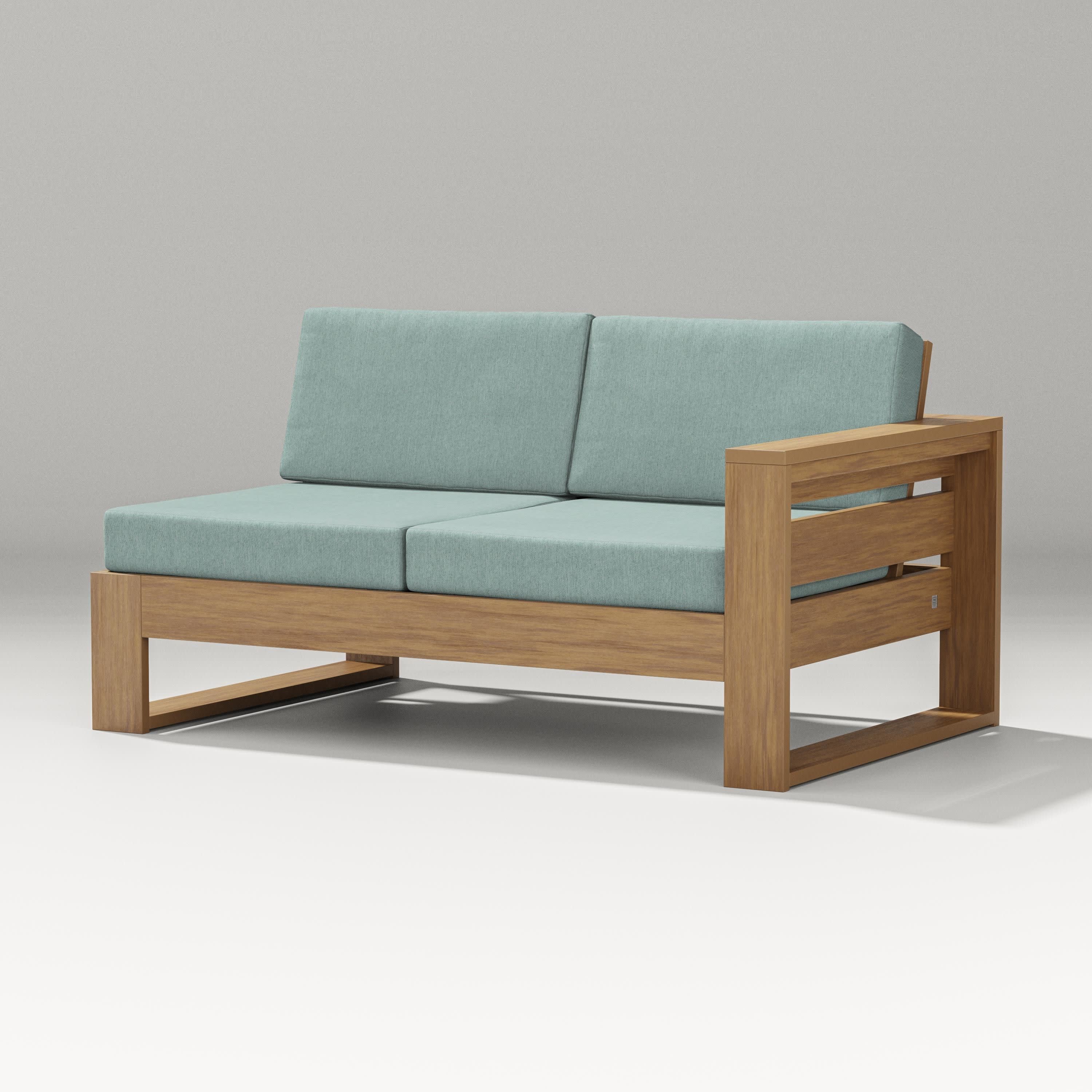 Latitude Modular Right Arm Loveseat in Natural / Glacier Spa