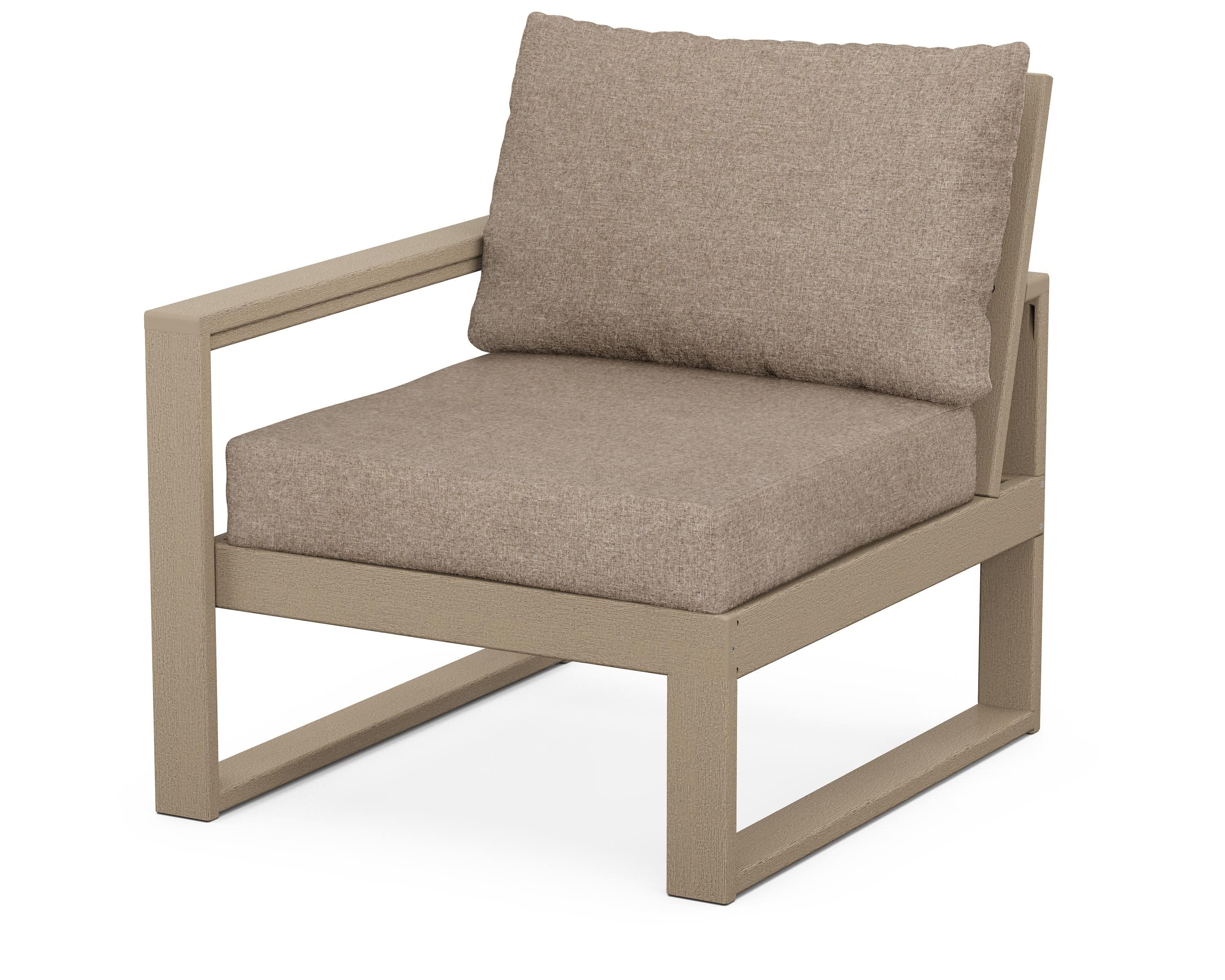 EDGE Modular Left Arm Chair in Vintage Sahara / Spiced Burlap
