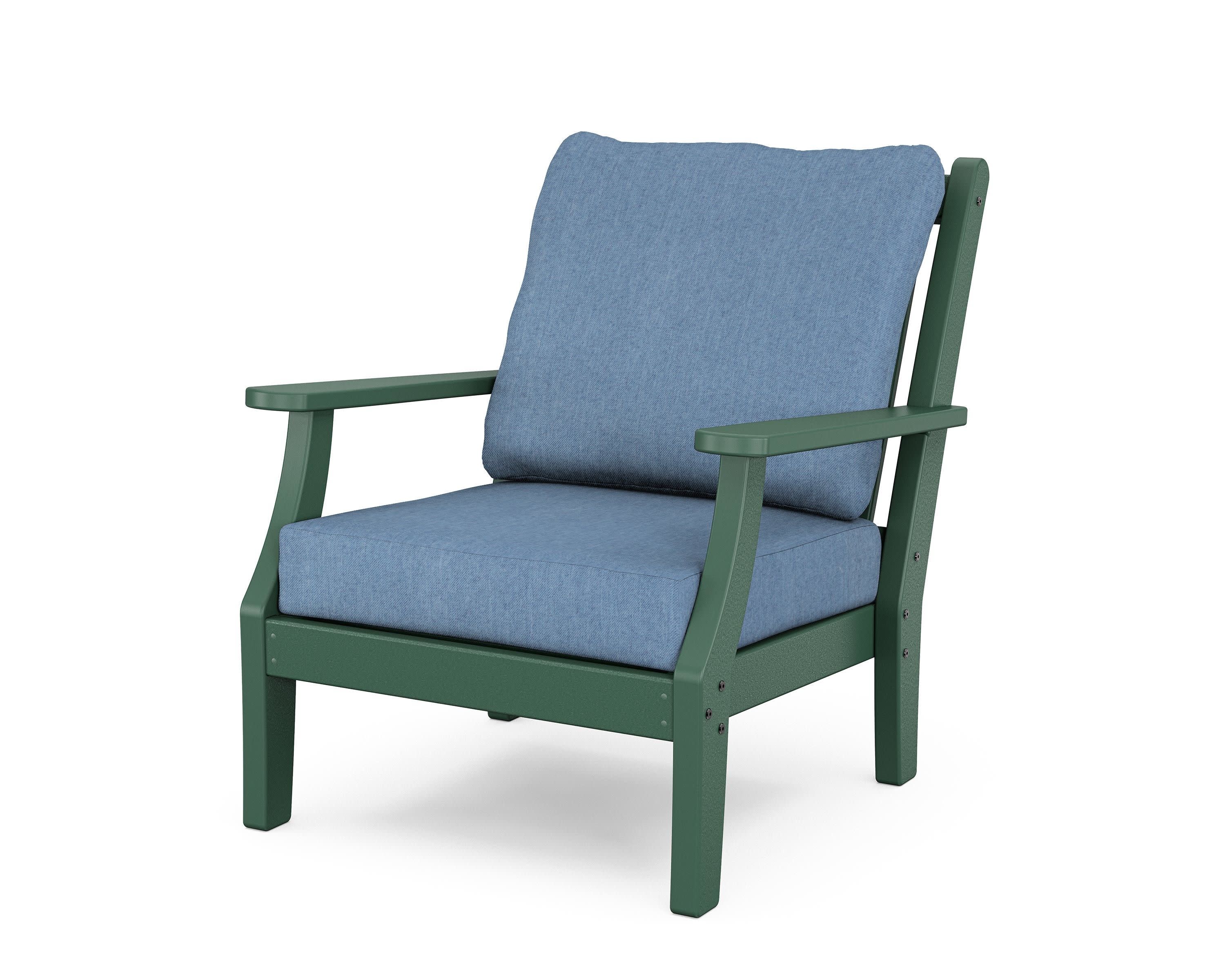 Wovendale Deep Seating Chair in Green / Sky Blue