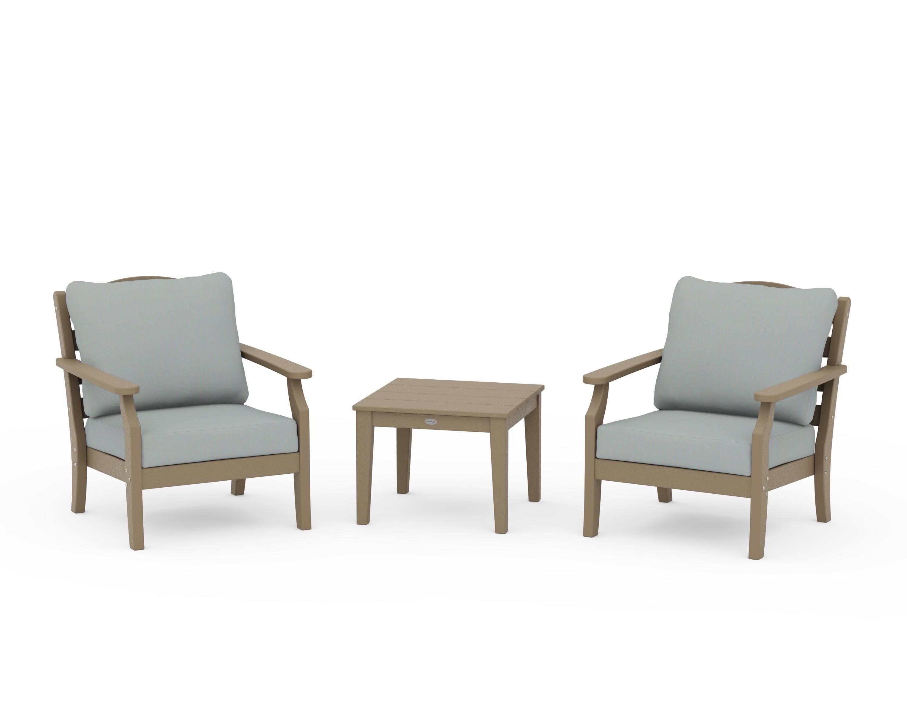 Savannah 3-Piece Deep Seating Set in Vintage Sahara / Spa