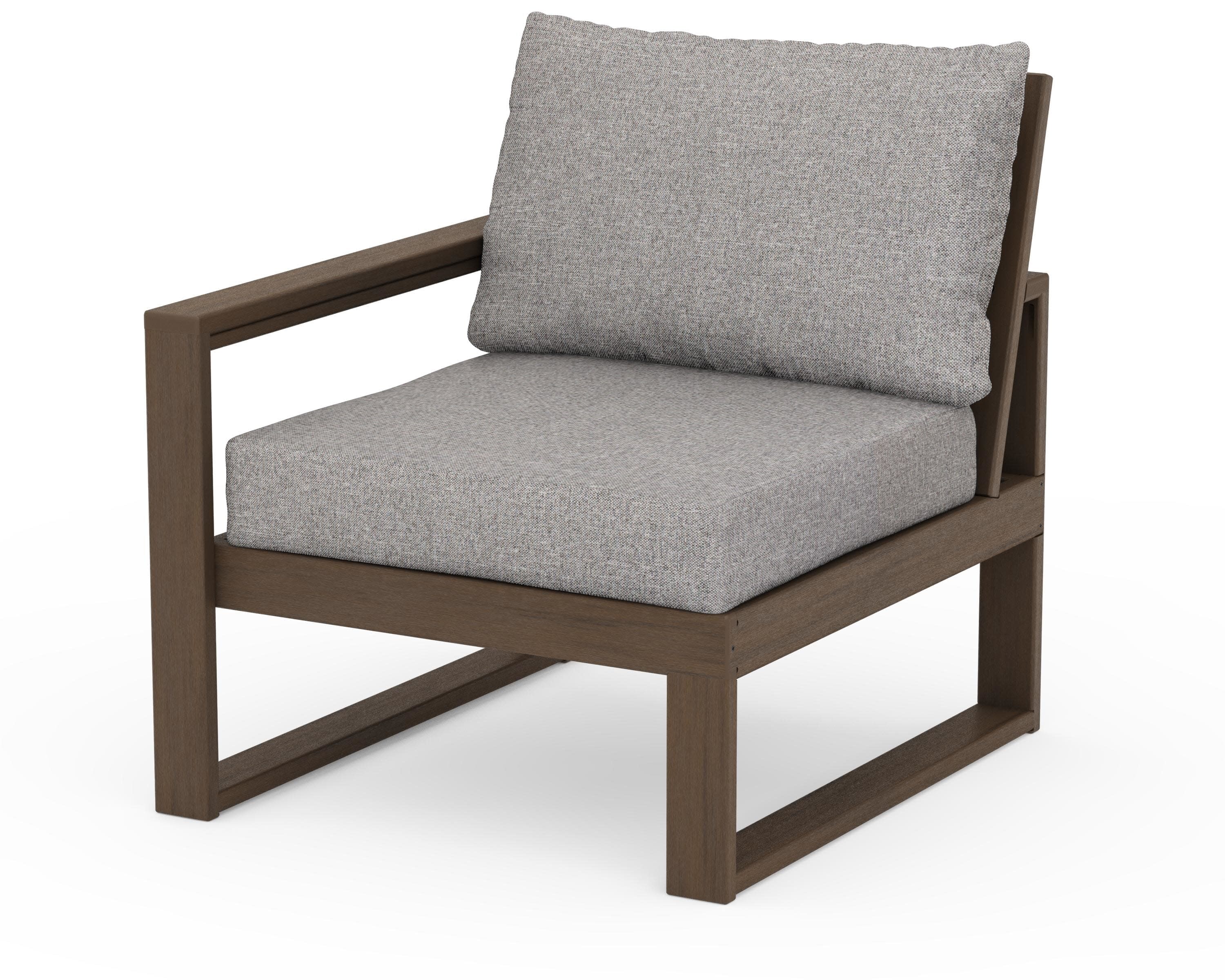 EDGE Modular Left Arm Chair in Kona / Grey Mist