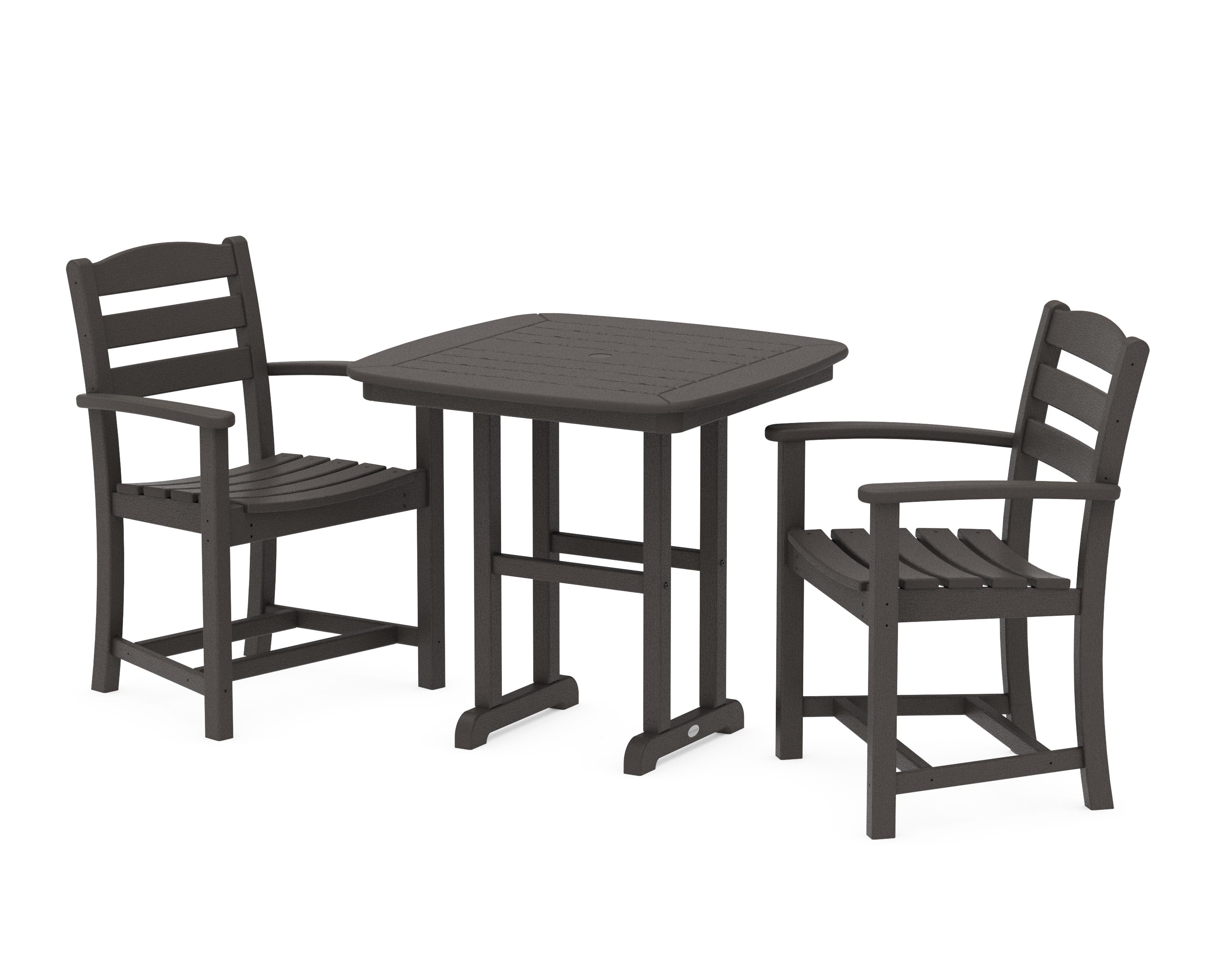 La Casa Caf 3-Piece Dining Set in Vintage Coffee