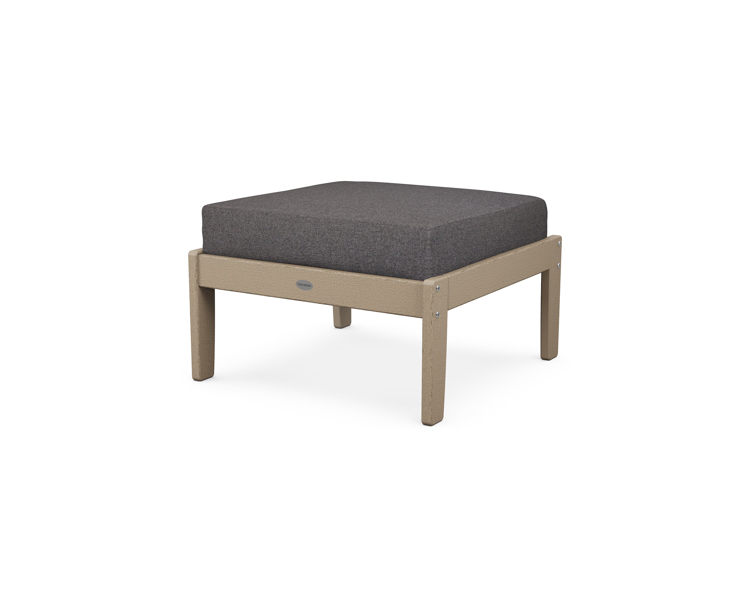 Braxton Deep Seating Ottoman in Vintage Sahara / Ash Charcoal