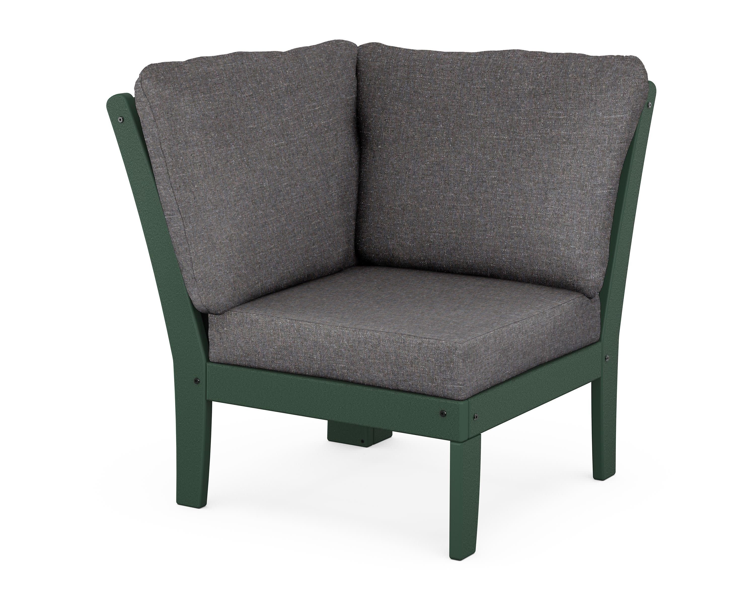 Braxton Modular Corner Chair in Green / Ash Charcoal