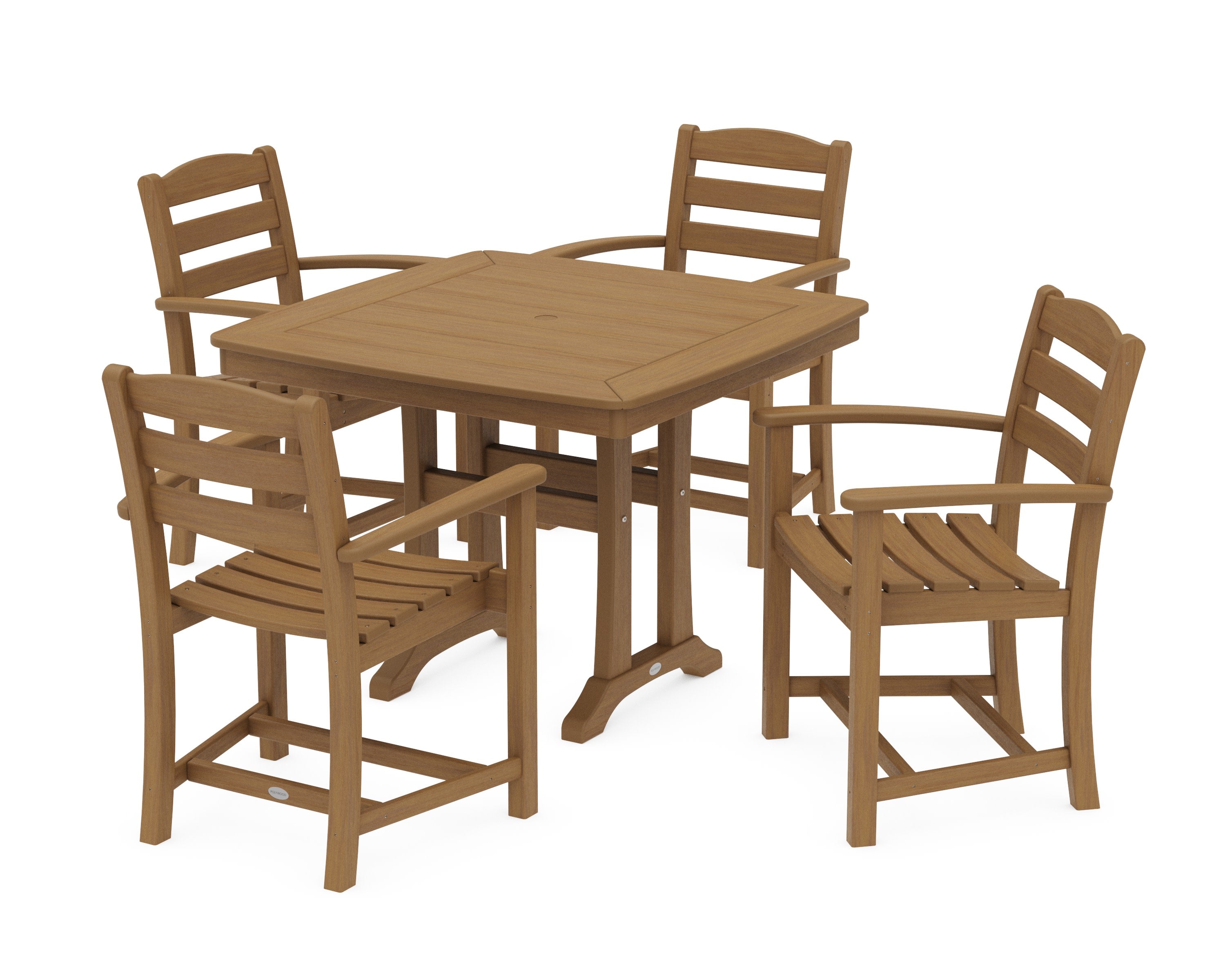 La Casa Caf 5-Piece Dining Set with Trestle Legs in Natural