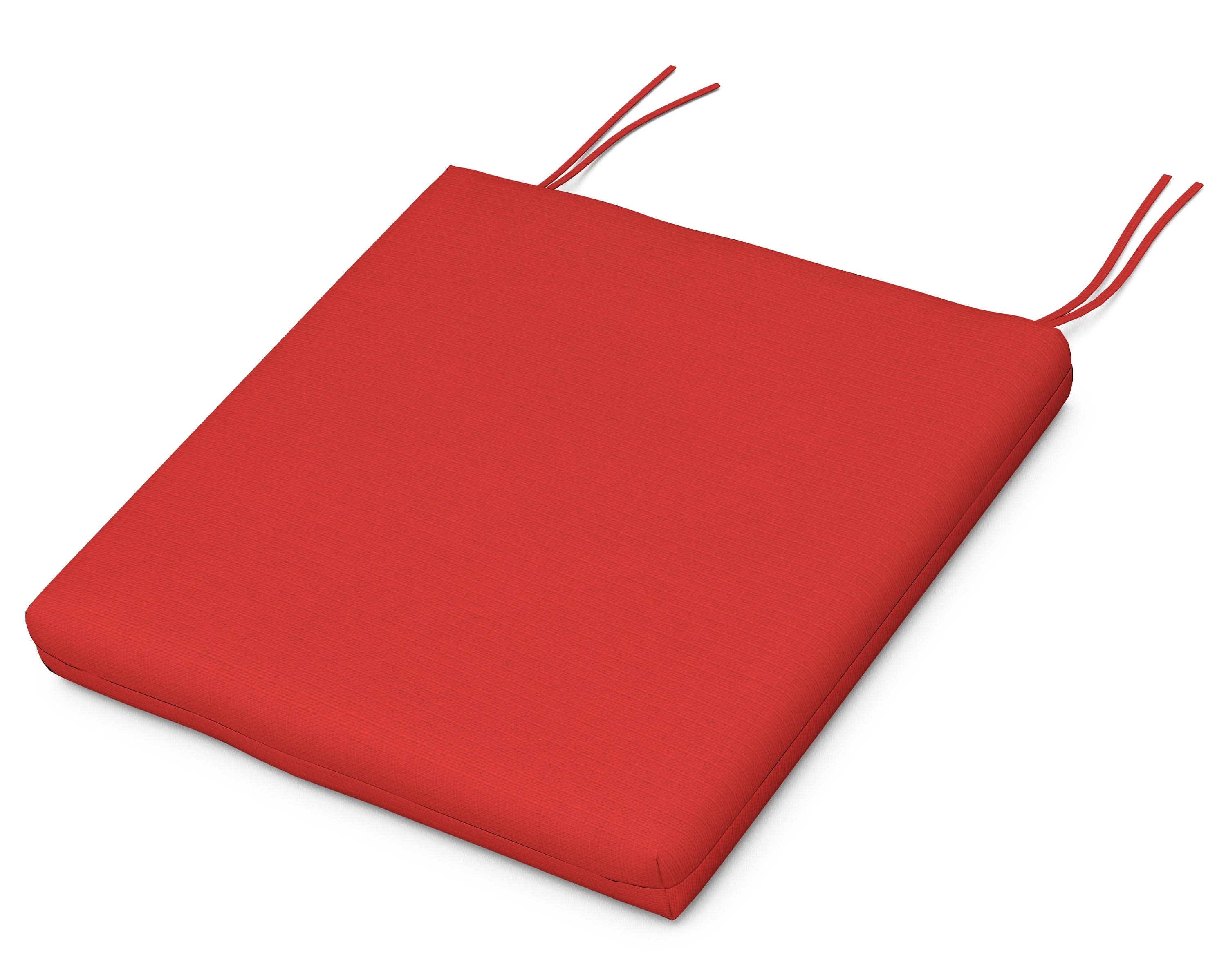 Seat Cushion - 18.5"D x 21"W x 2.5"H in Crimson Linen