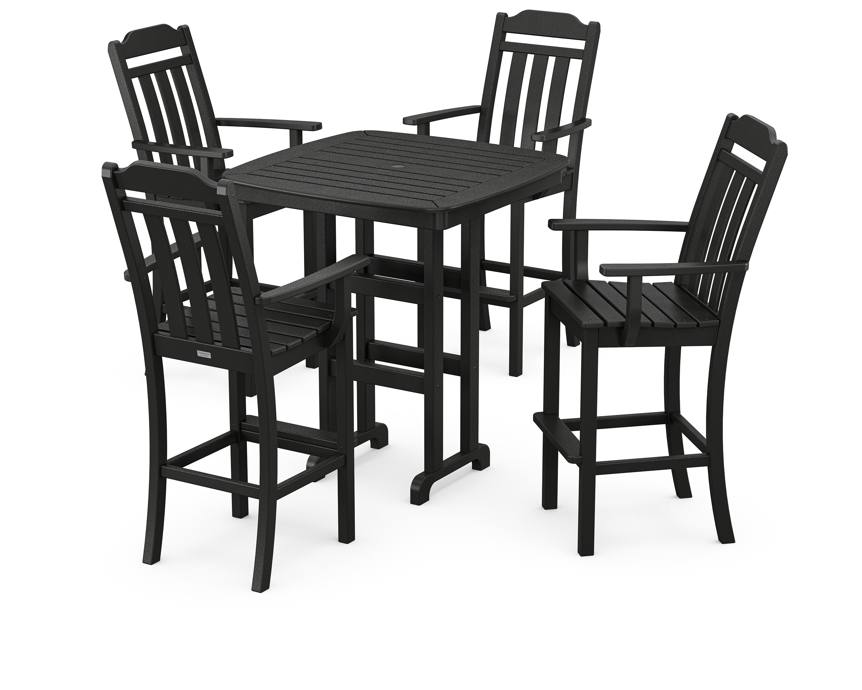 Cottage 5-Piece Bar Set in Black