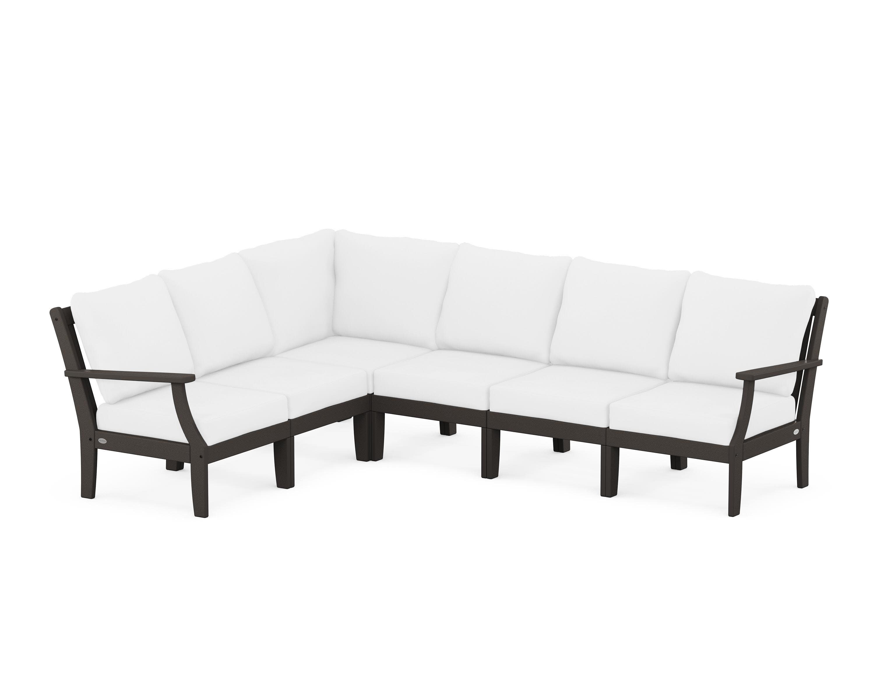 Braxton Modular 6-Piece Deep Seating Set in Vintage Coffee / Natural