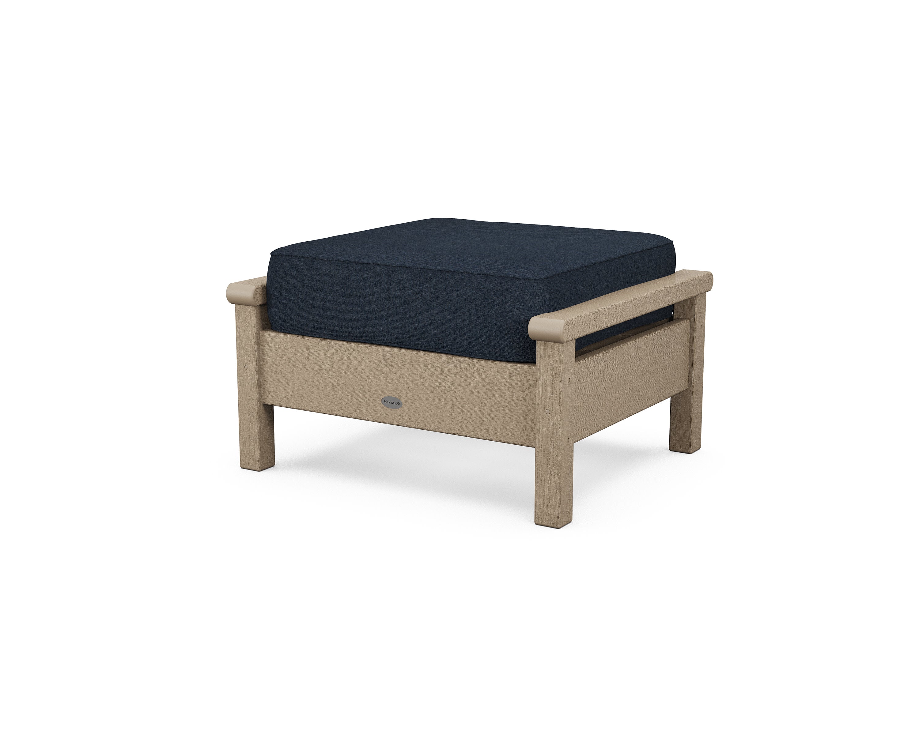 Harbour Deep Seating Ottoman in Vintage Sahara / Marine Indigo