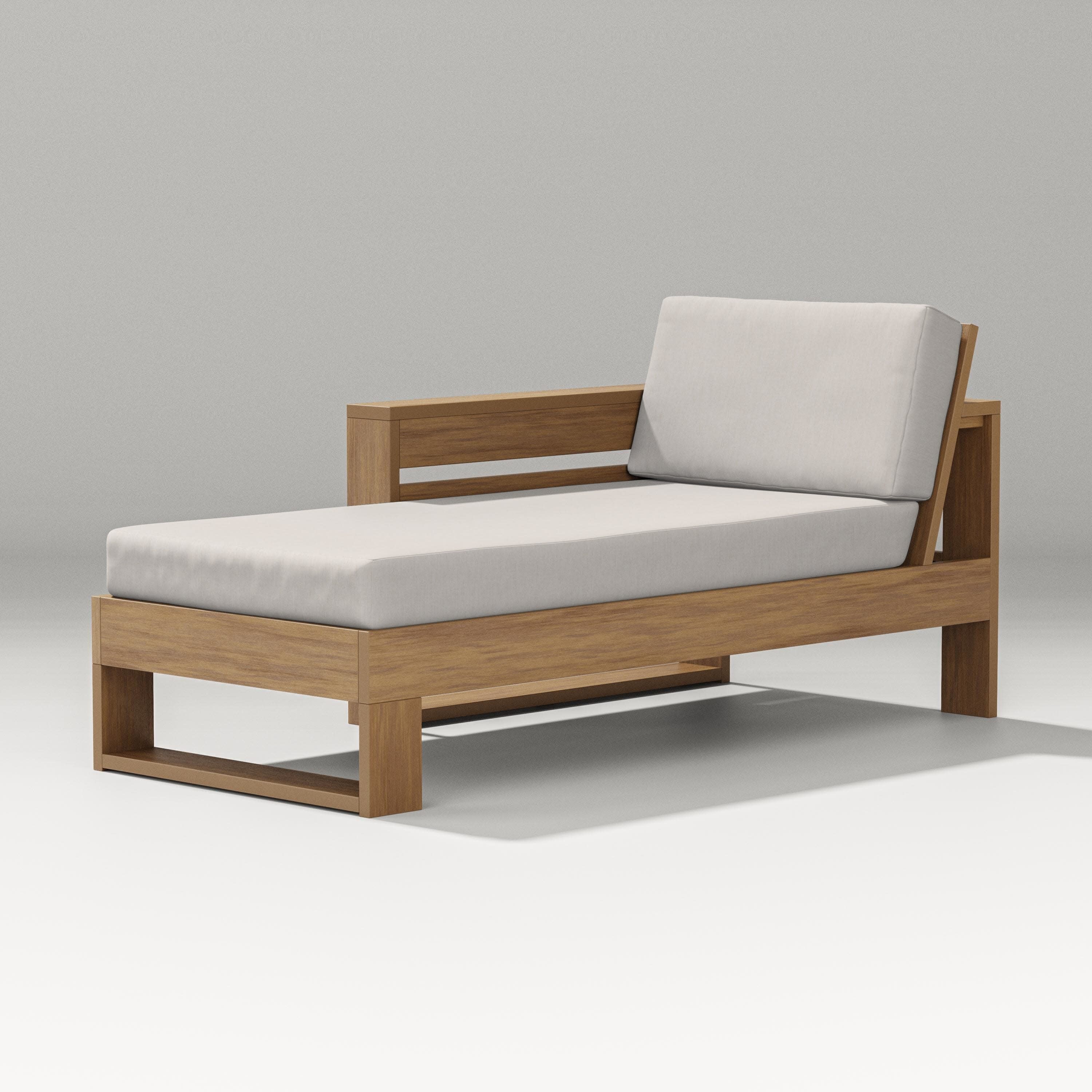 Latitude Modular Left Arm Chaise in Natural / Cast Ash