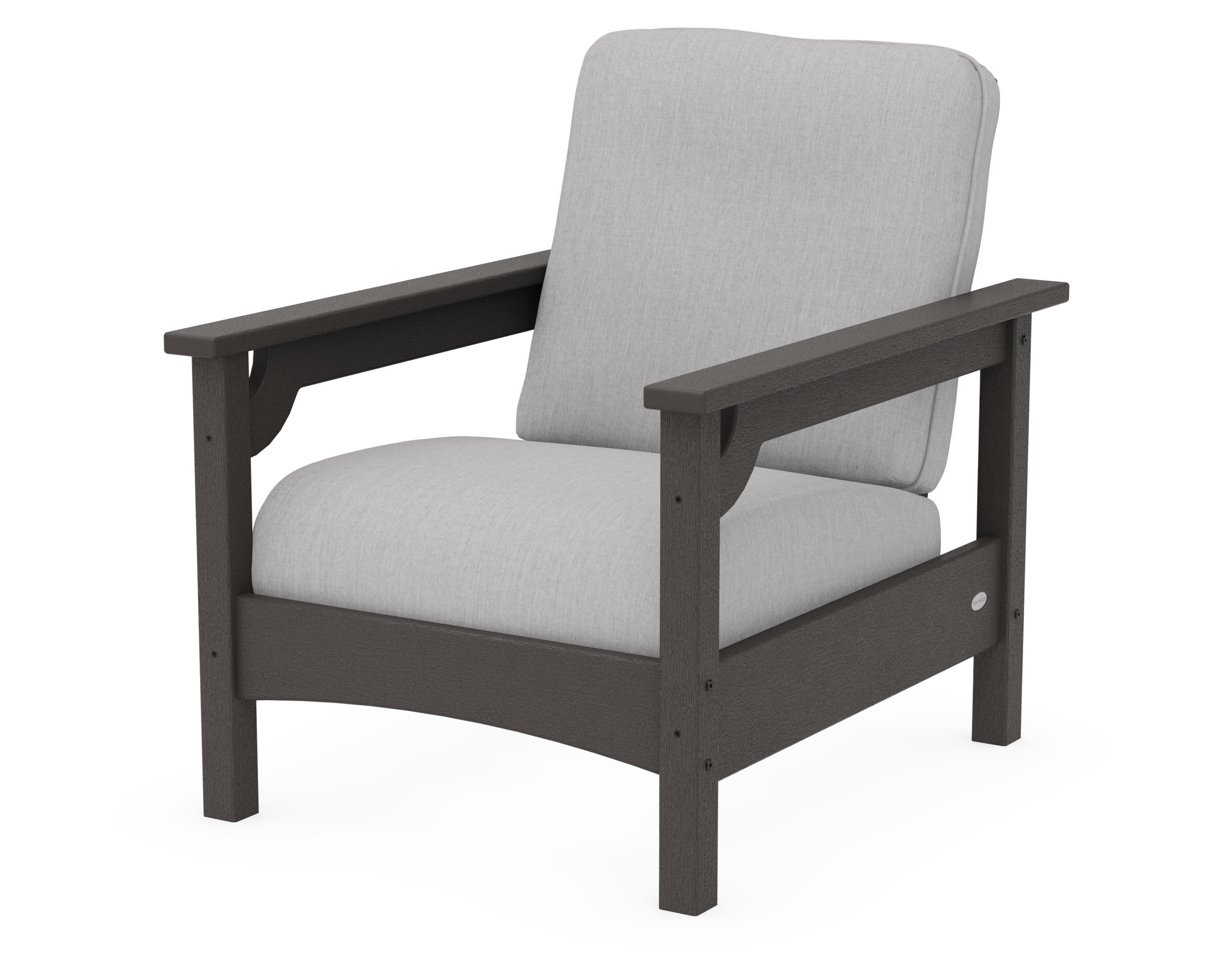 Club Chair in Vintage Coffee / Granite