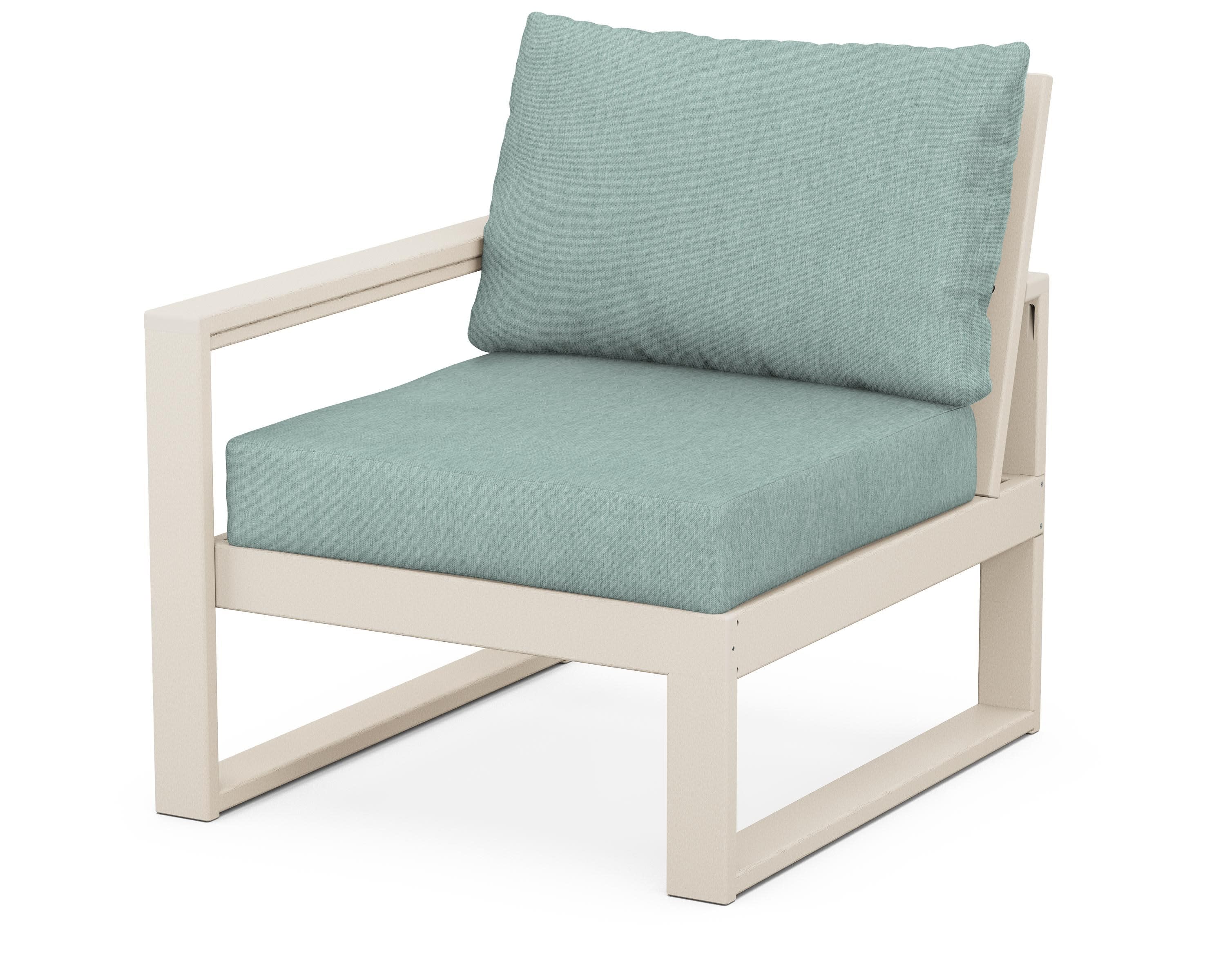 EDGE Modular Left Arm Chair in Sand / Glacier Spa