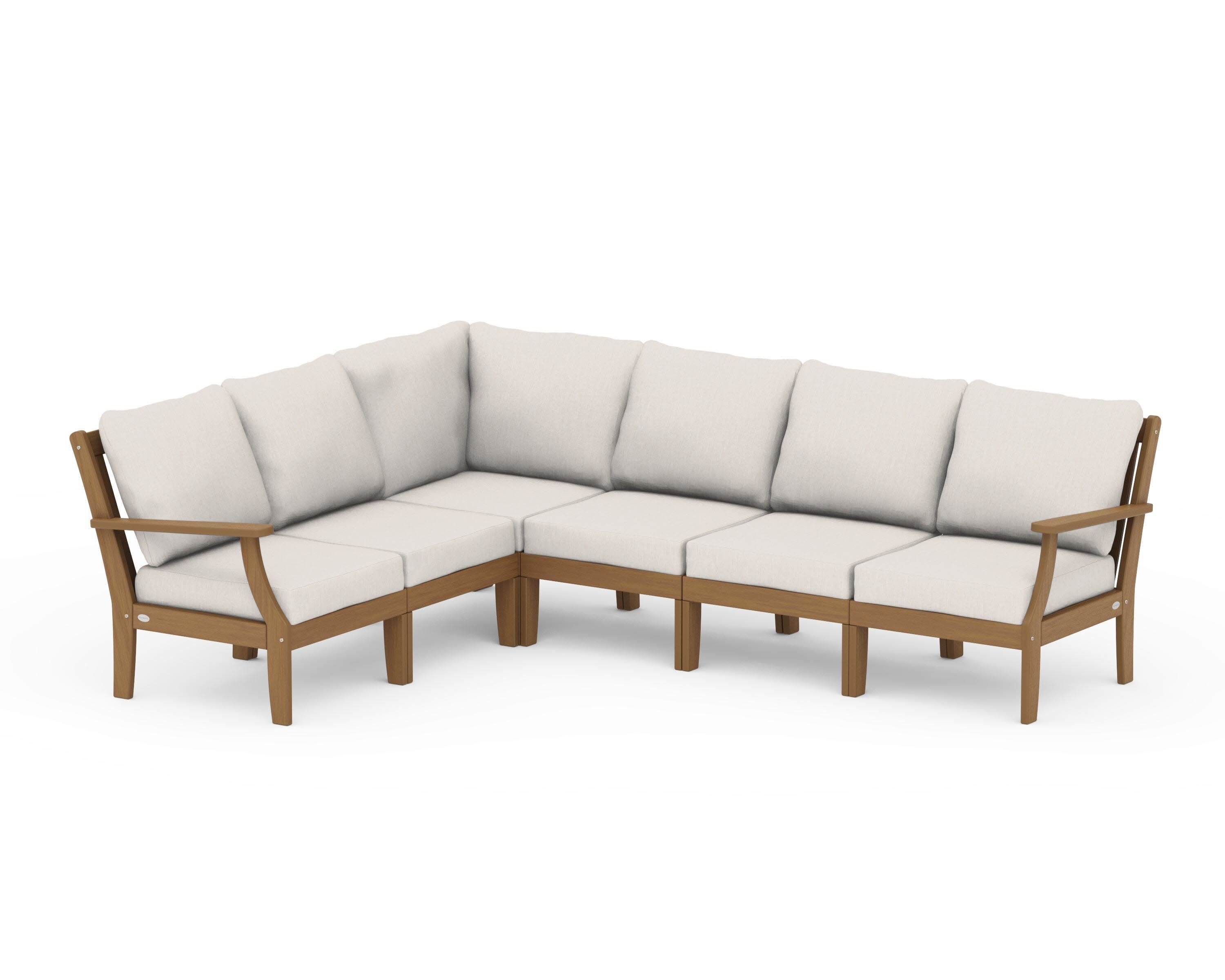 Braxton Modular 6-Piece Deep Seating Set in Natural / Cast Ash