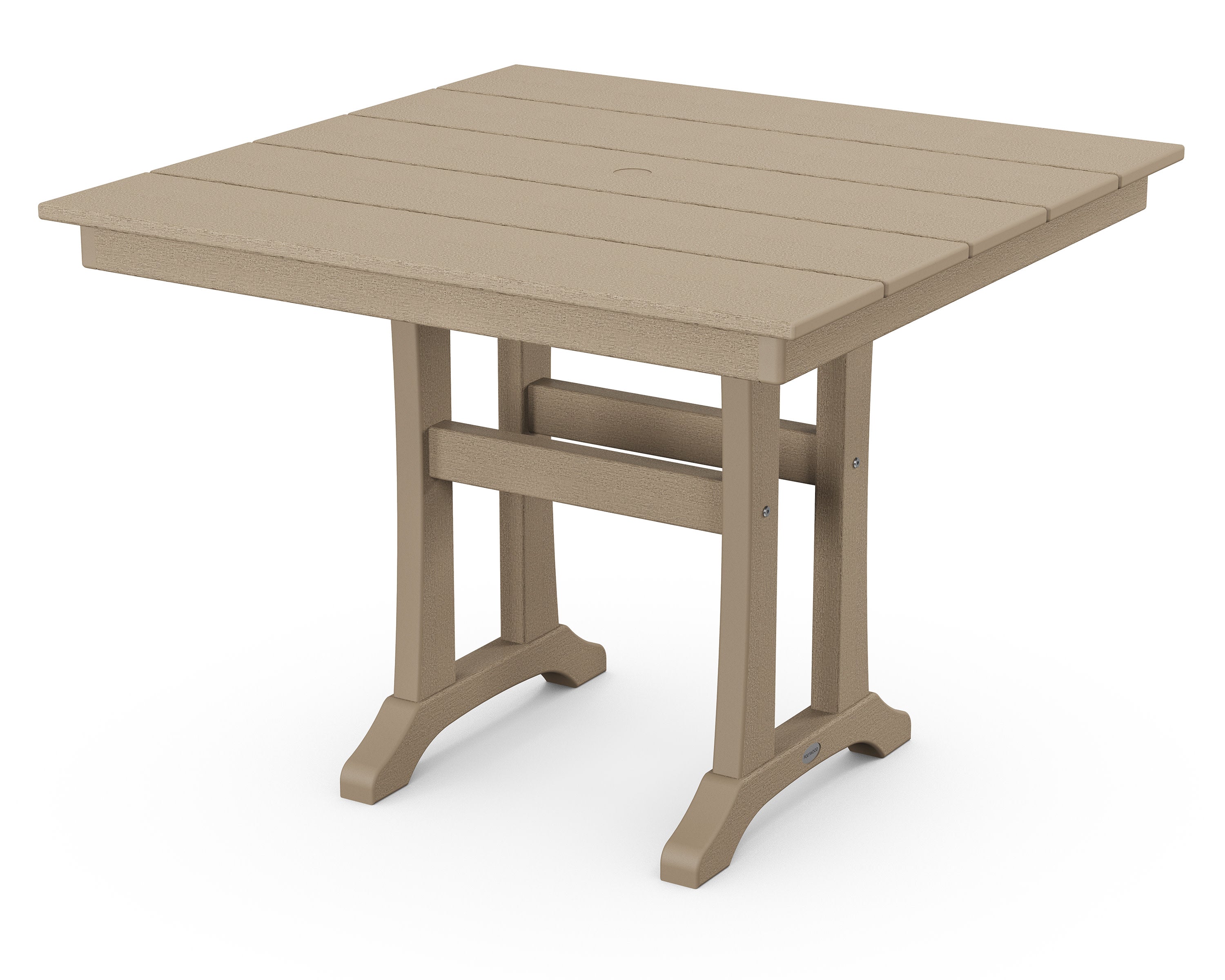 Farmhouse Trestle 37" Dining Table in Vintage Sahara