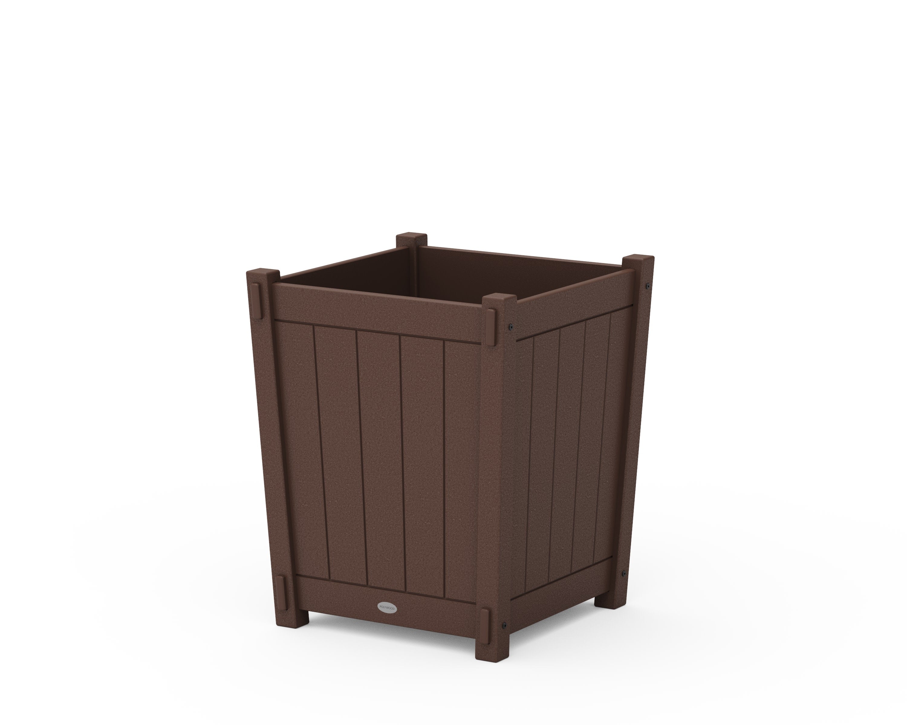 Vineyard Large Tapered Square Short Planter Box in Mahogany