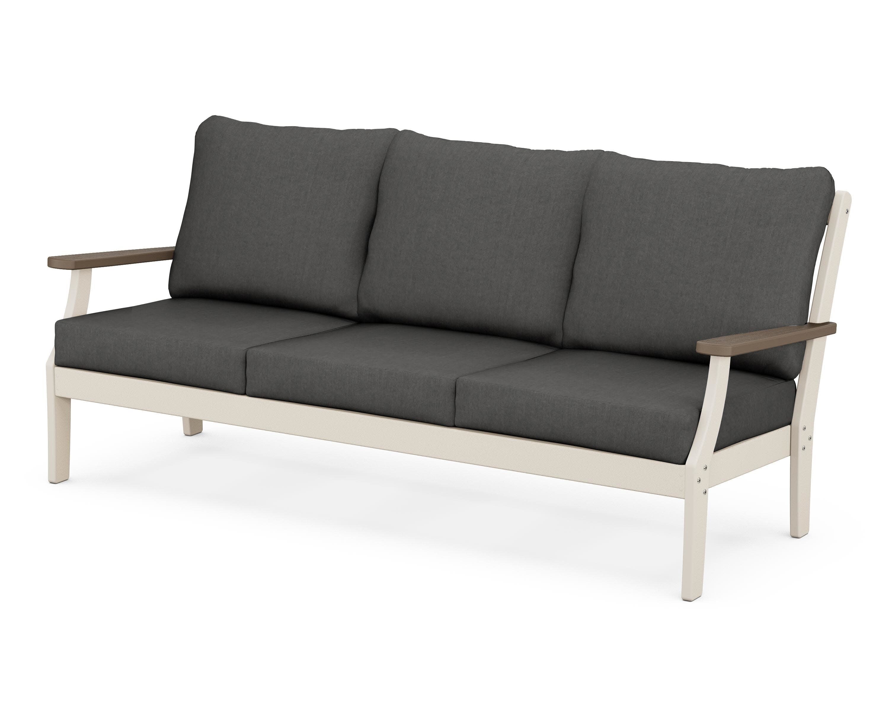 Braxton Deep Seating Sofa in Sand / Kona / Spectrum Carbon
