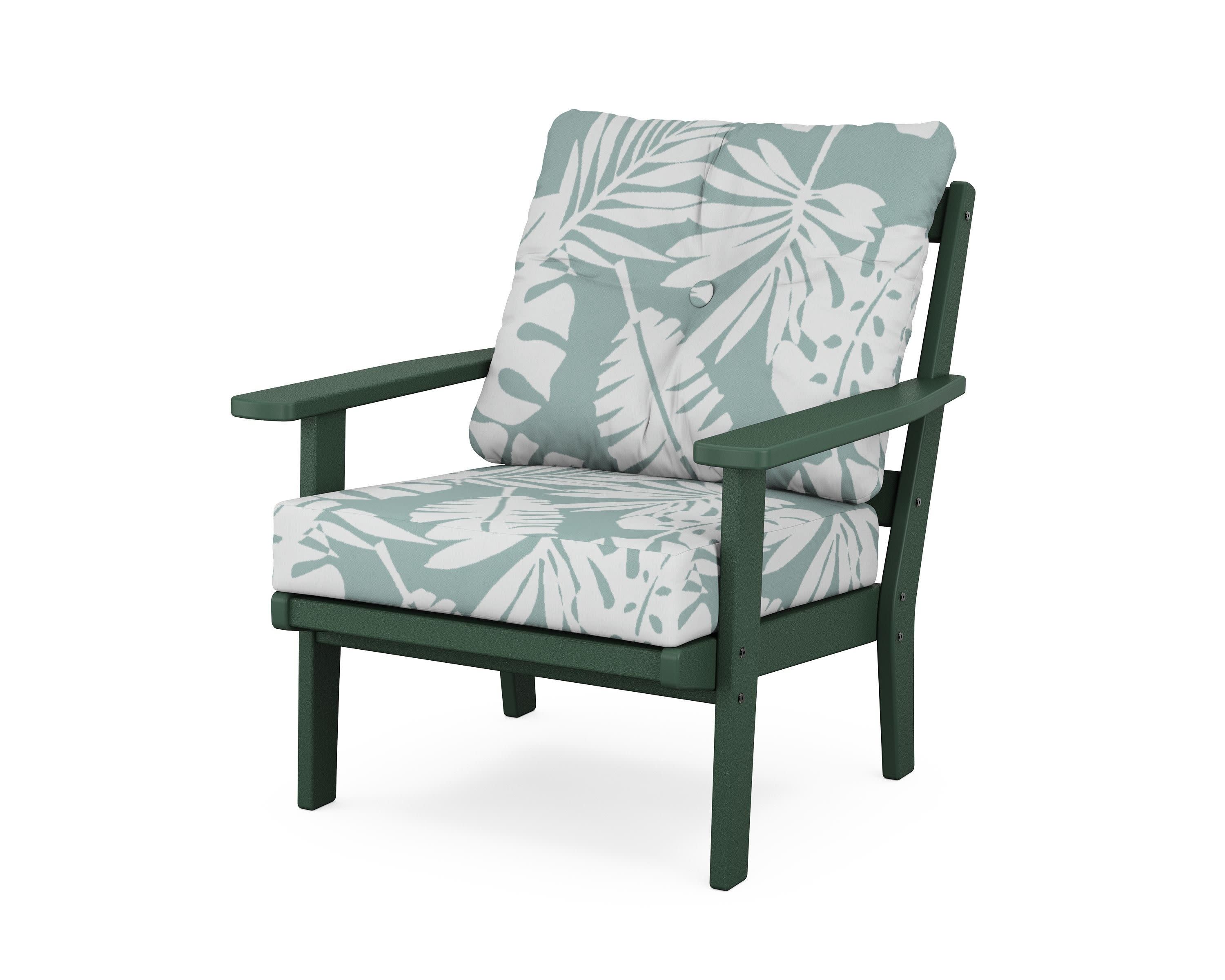 Oxford Deep Seating Chair in Green / Leaf Glacier Spa