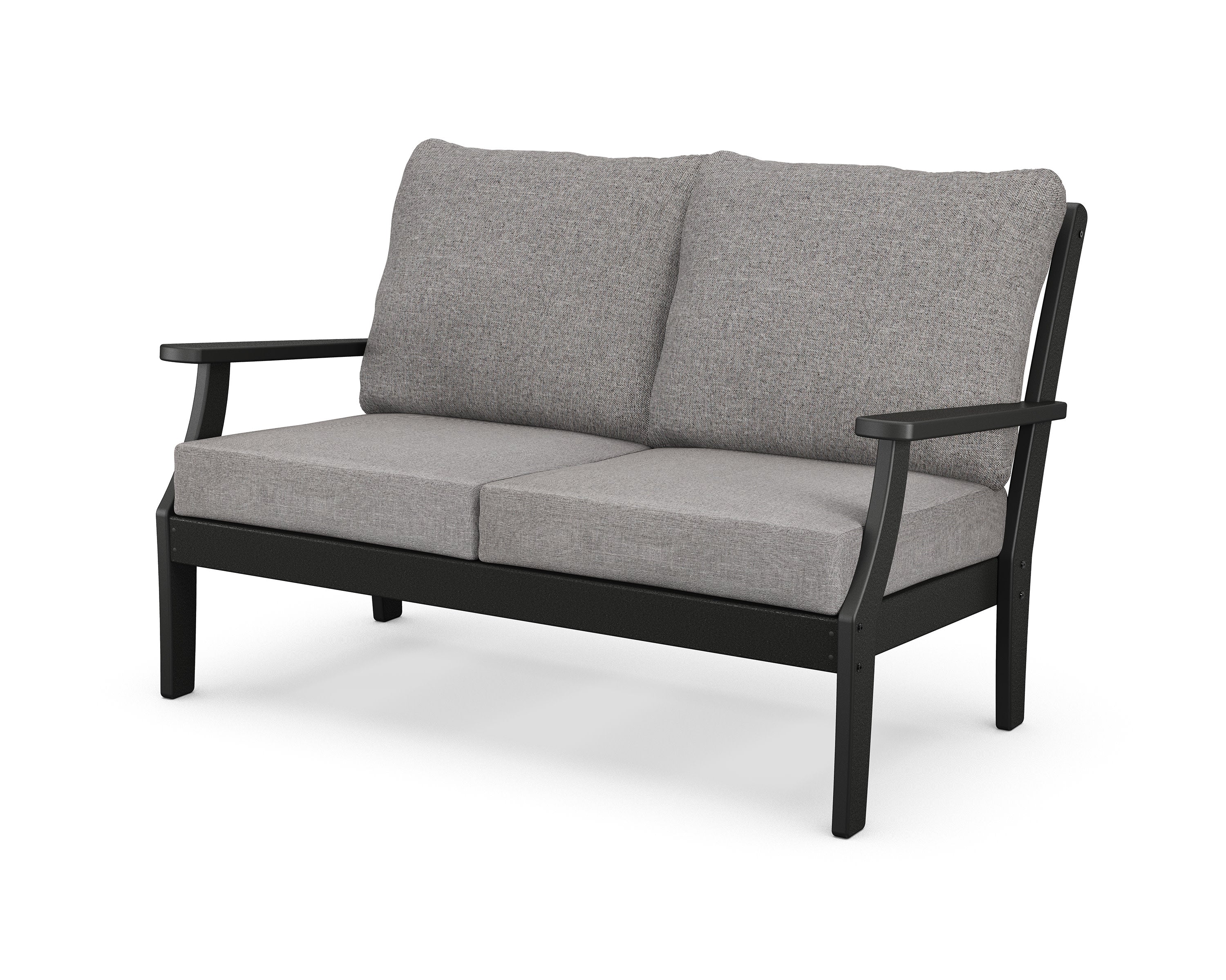 Braxton Deep Seating Loveseat in Black / Grey Mist