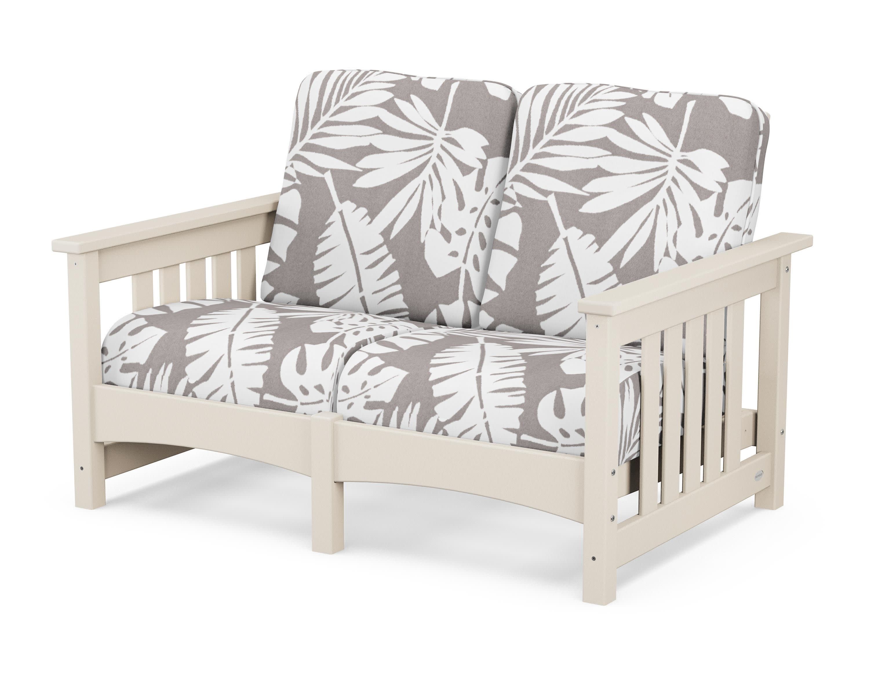 Club Mission Loveseat in Sand / Leaf Grey Mist