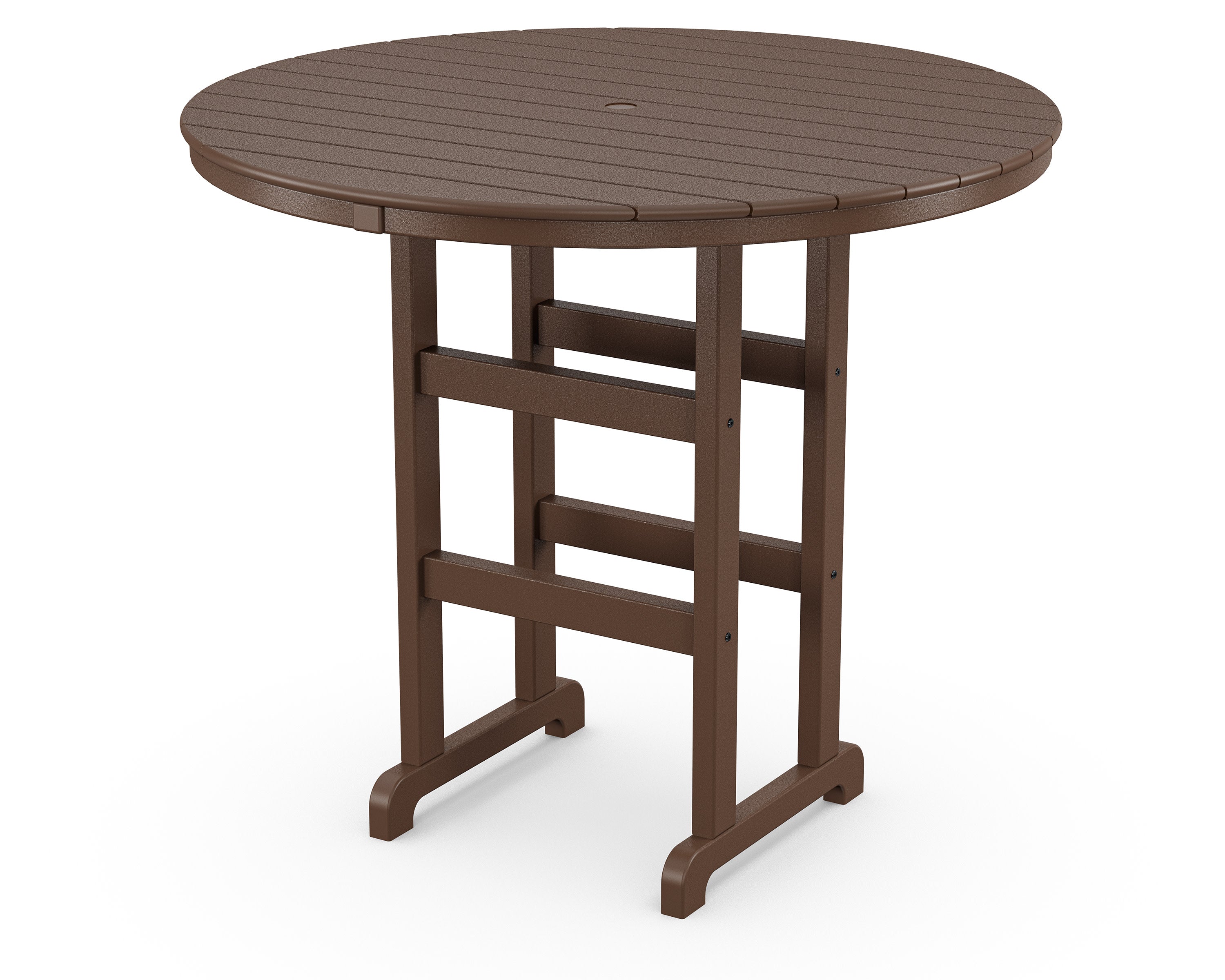 48" Round Farmhouse Bar Table in Mahogany