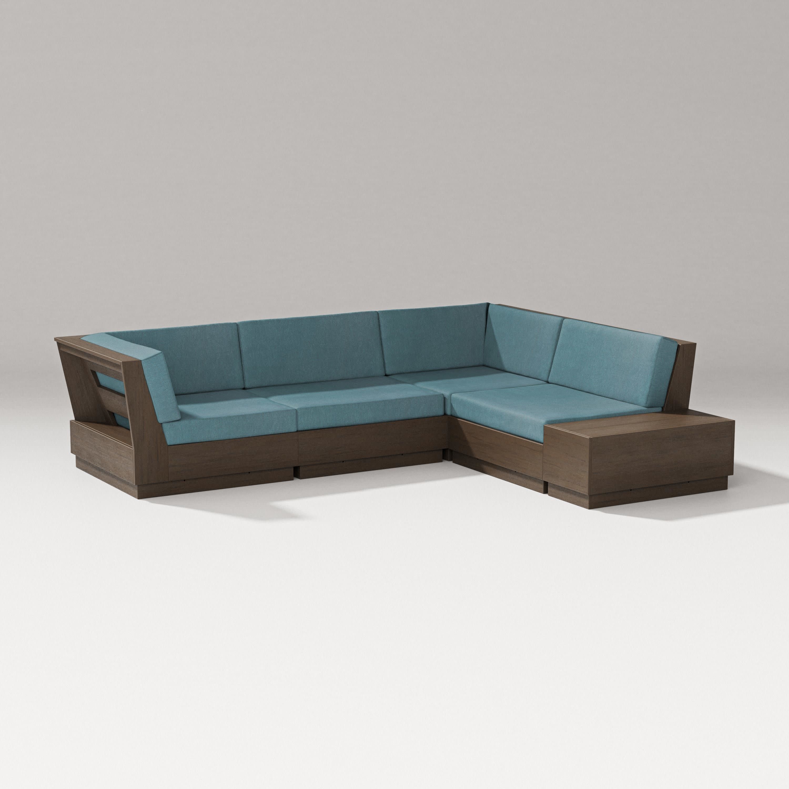 Elevate Corner Sectional in Kona / Ocean Teal