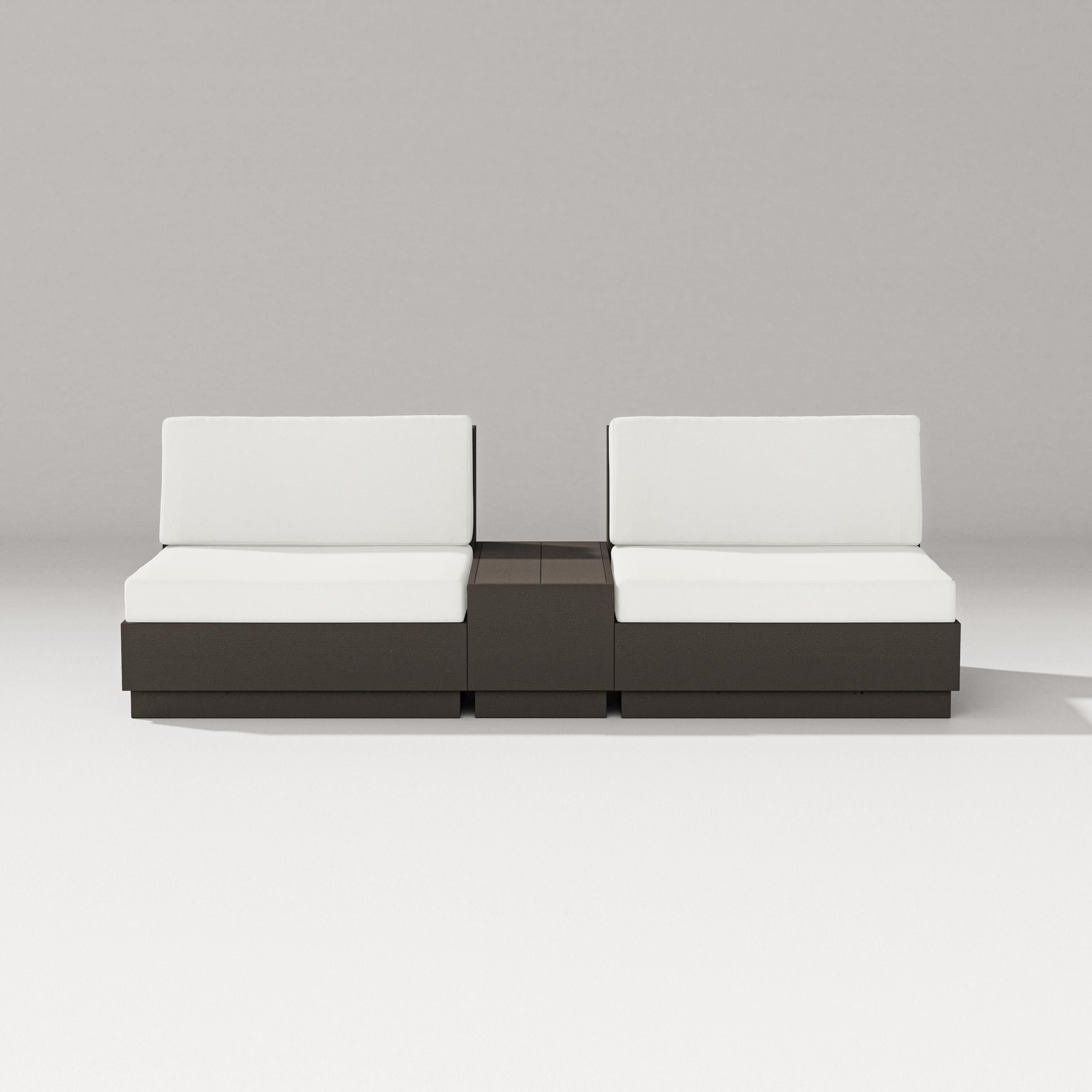 Elevate Lounge Chair Set in Vintage Coffee / Natural Linen