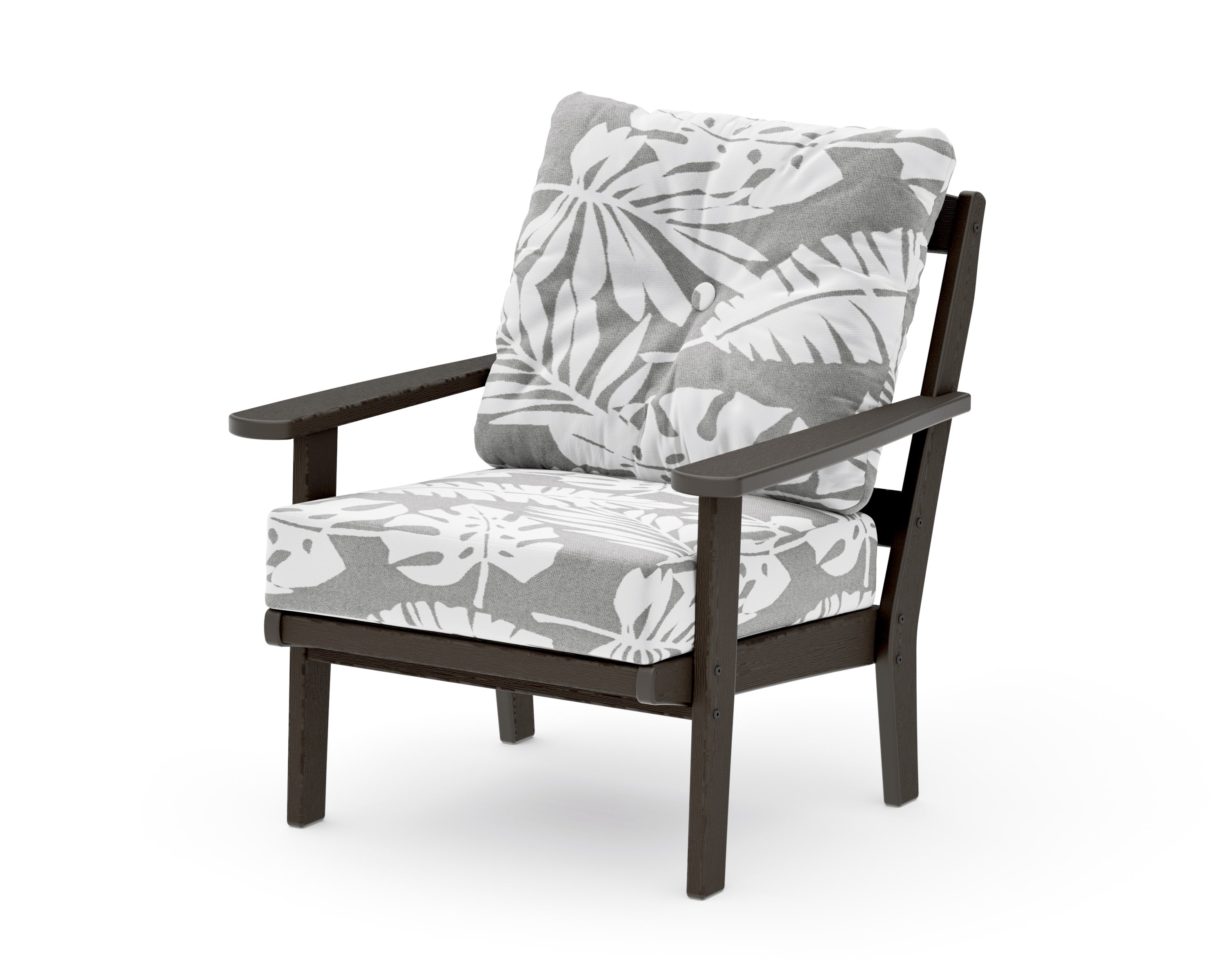 Mission Deep Seating Chair in Vintage Coffee / Leaf Grey Mist