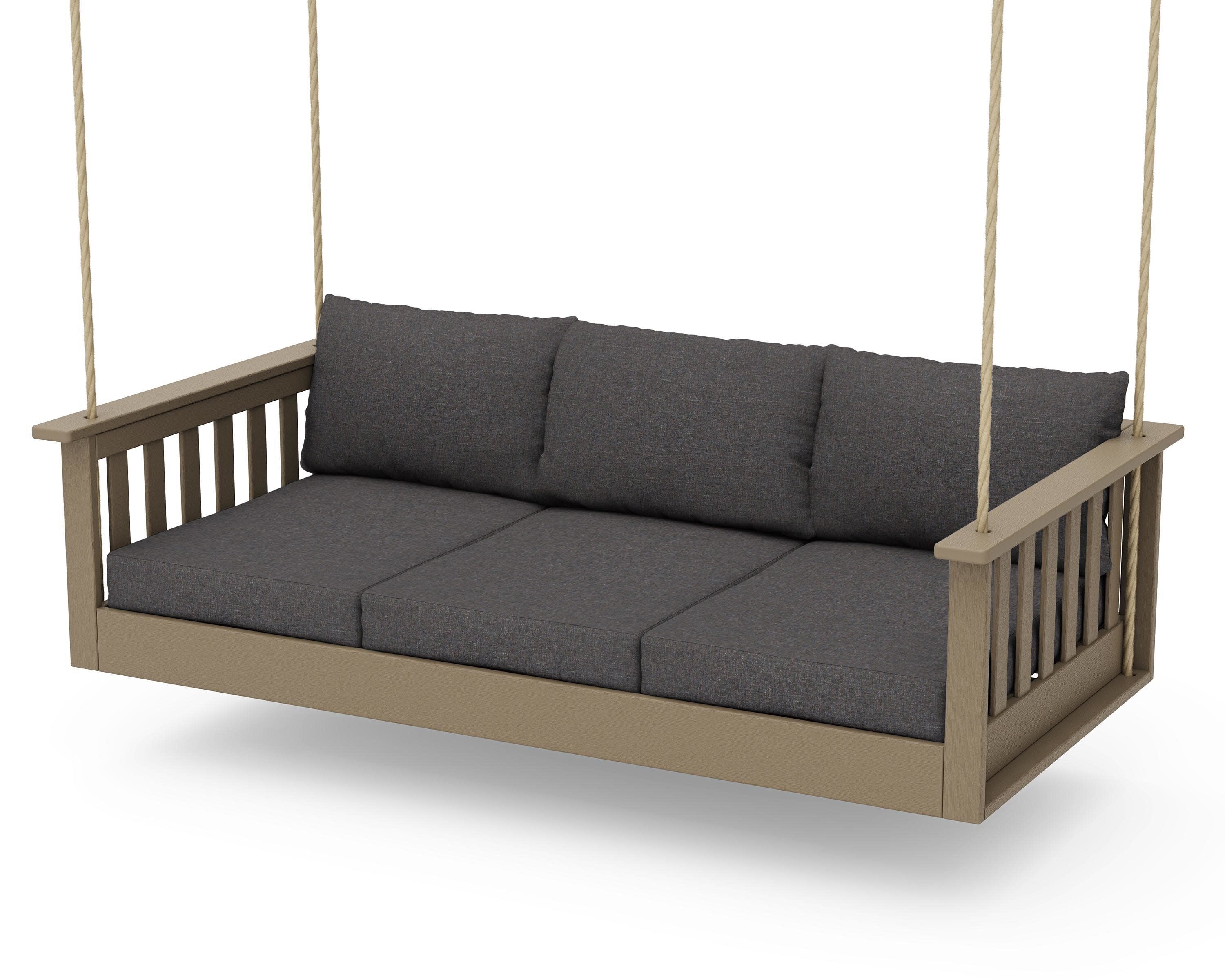 Vineyard Daybed Swing in Vintage Sahara / Ash Charcoal