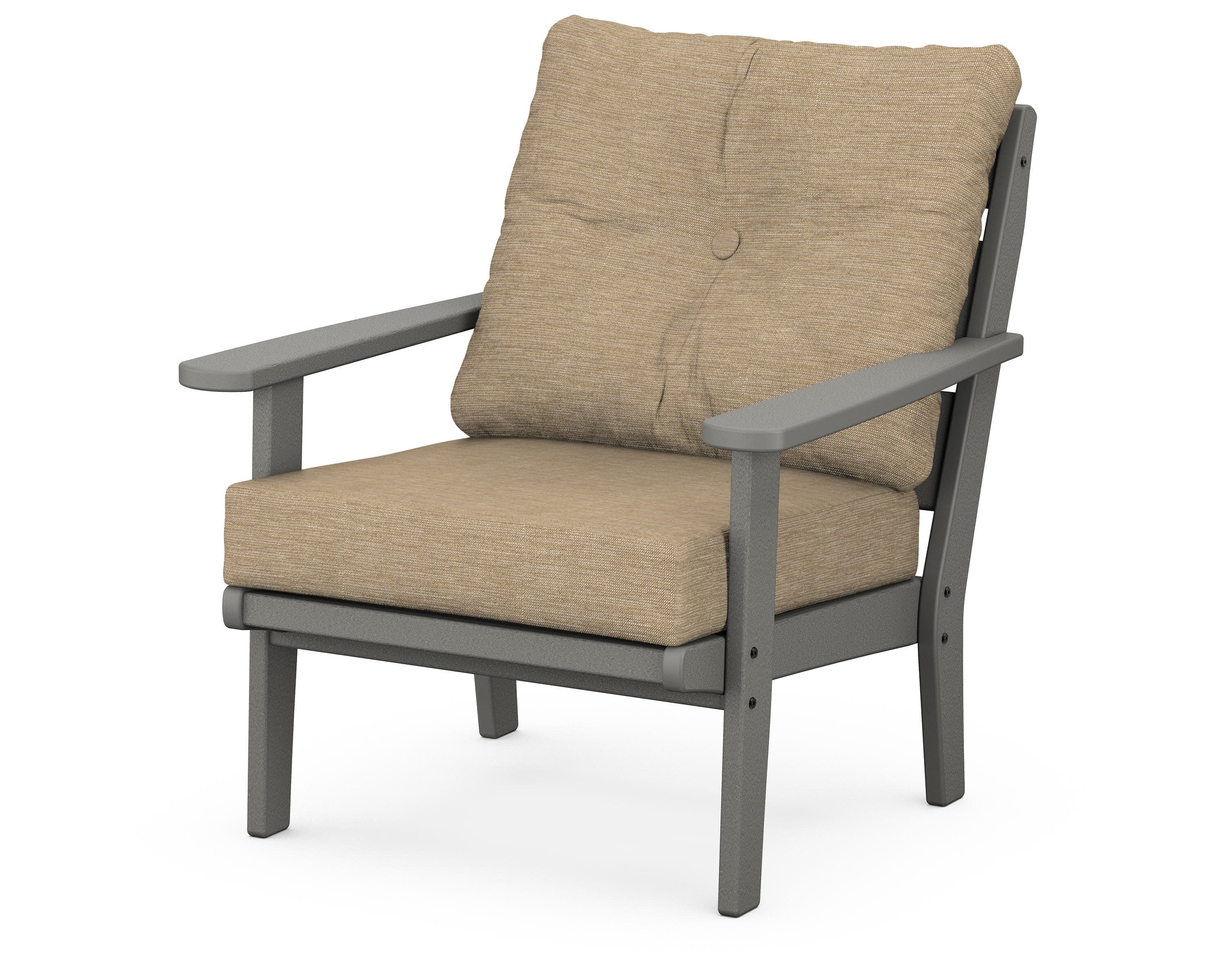 Lakeside Deep Seating Chair in Slate Grey / Charmer Desert