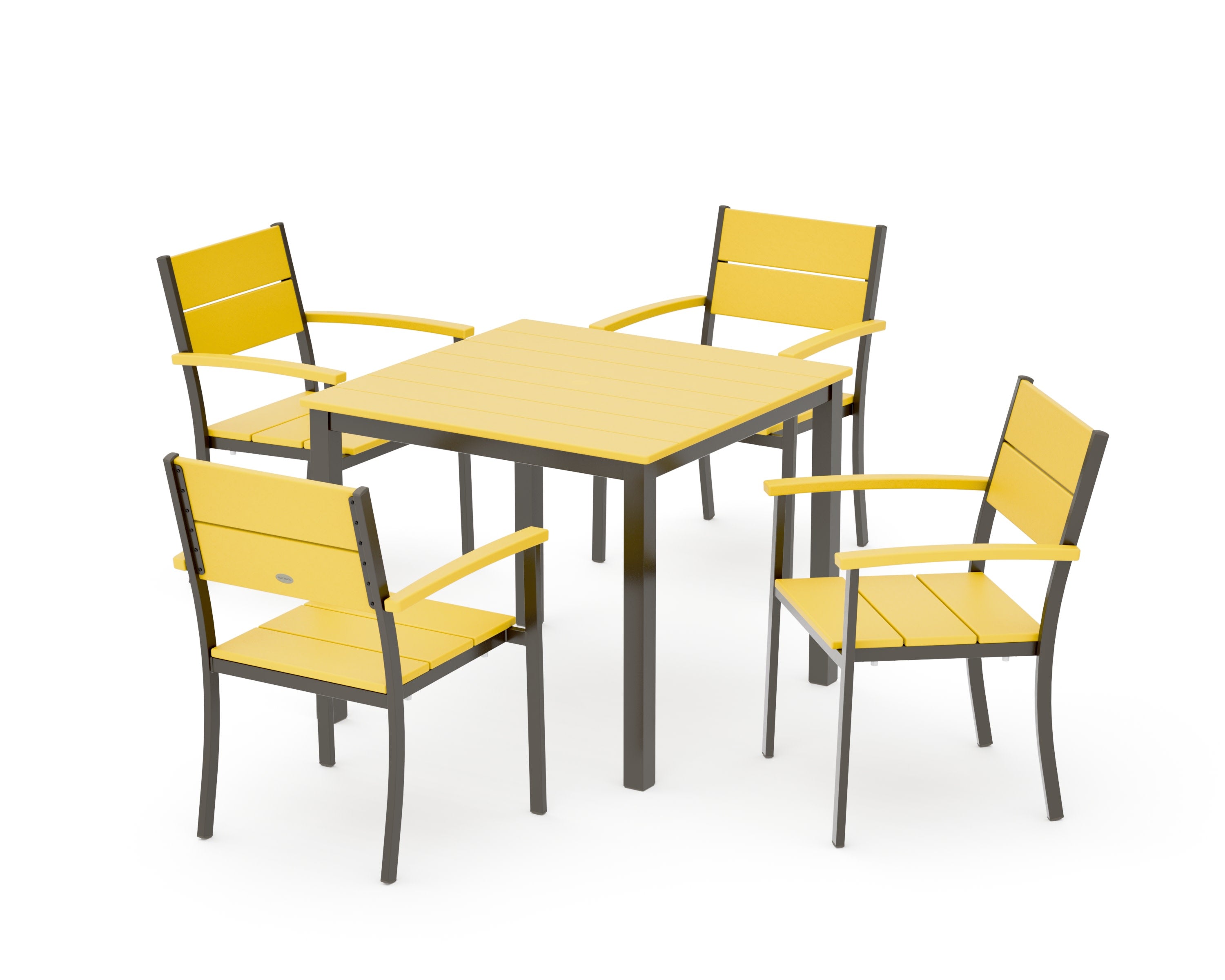 Main Street 5-Piece Dining Set in Bronze / Lemon