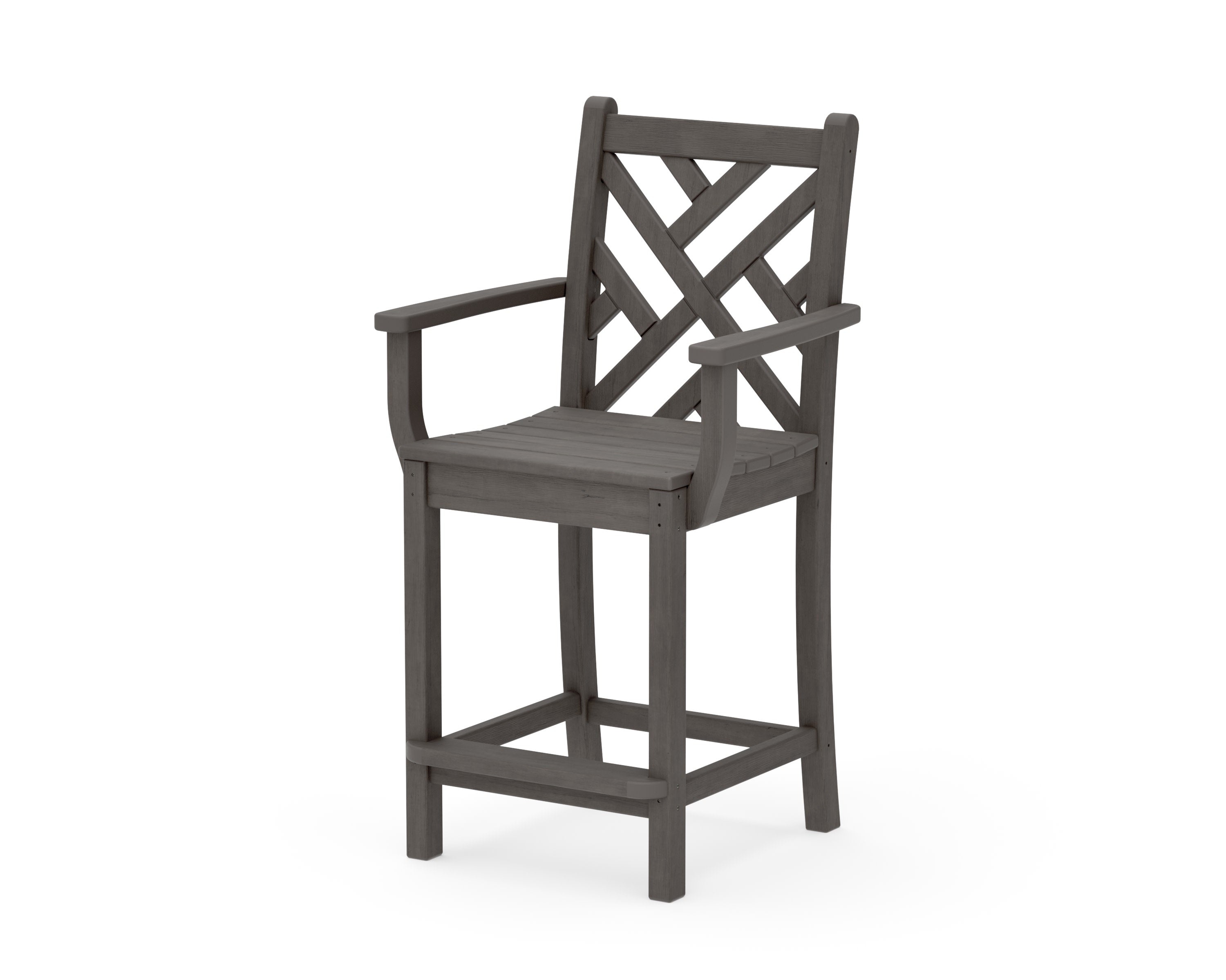 Chippendale Counter Arm Chair in Driftwood