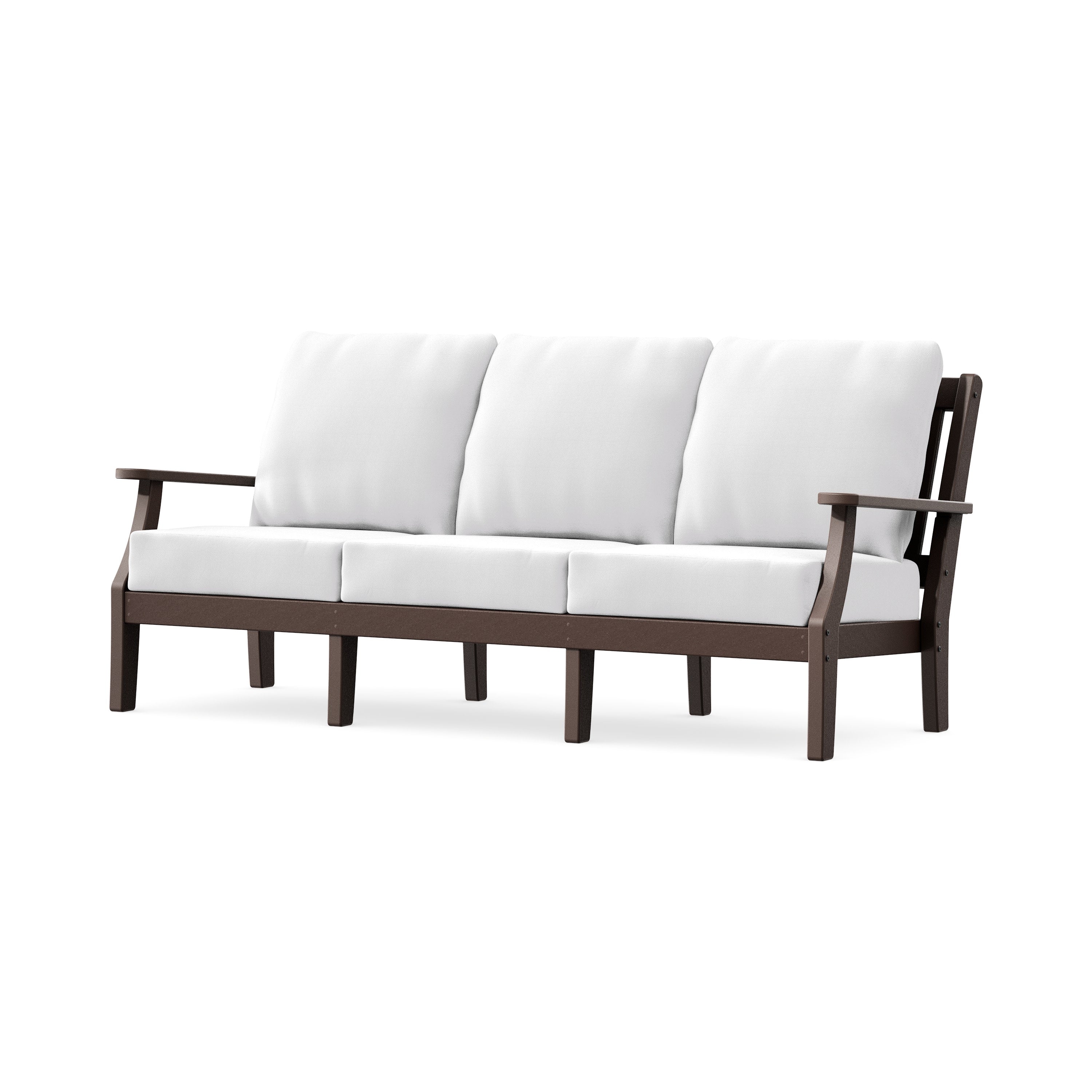 Chinoiserie Deep Seating Sofa in Mahogany / Natural