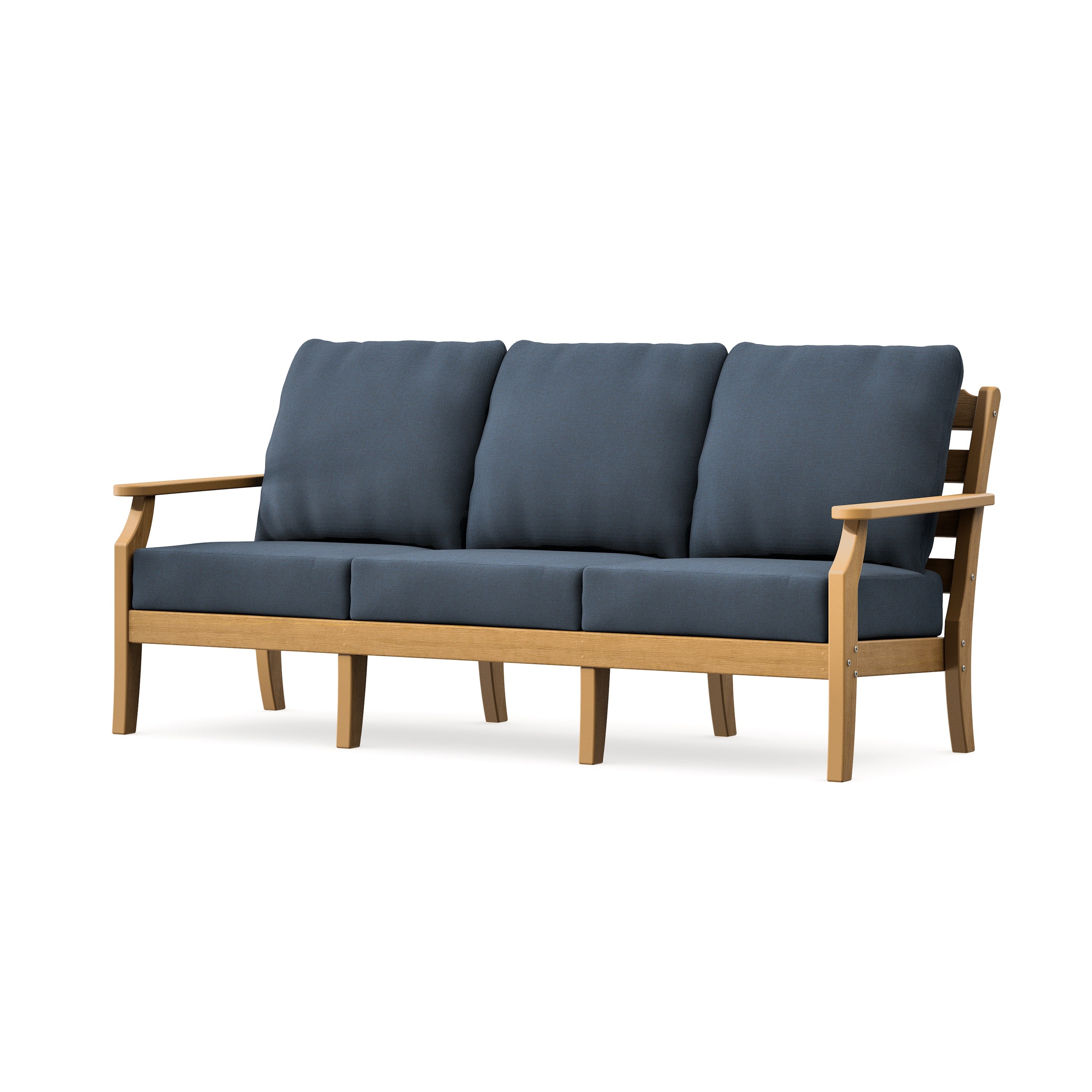 Savannah Deep Seating Sofa in Natural / Marine Indigo
