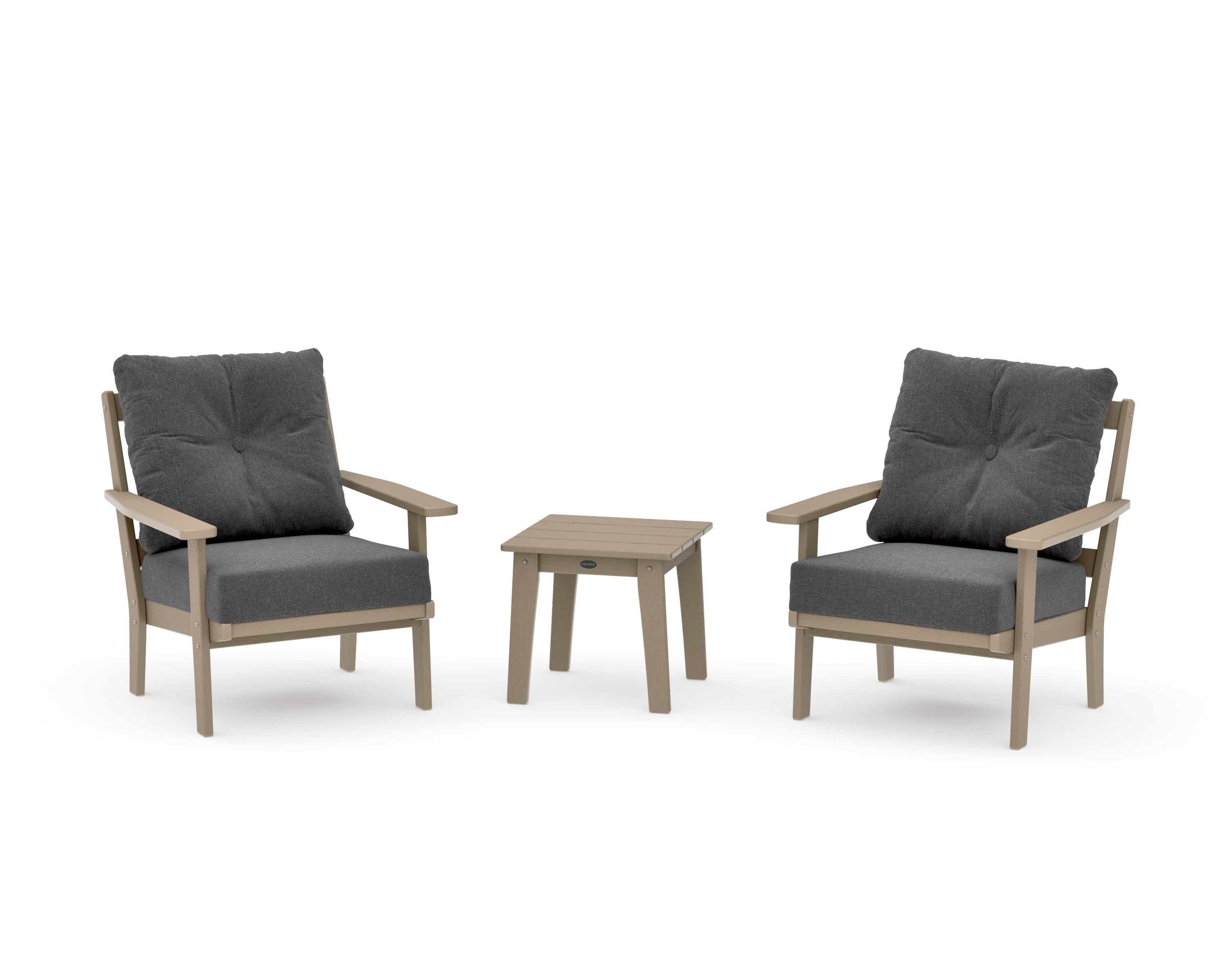 Oxford 3-Piece Deep Seating Set in Vintage Sahara / Ash Charcoal
