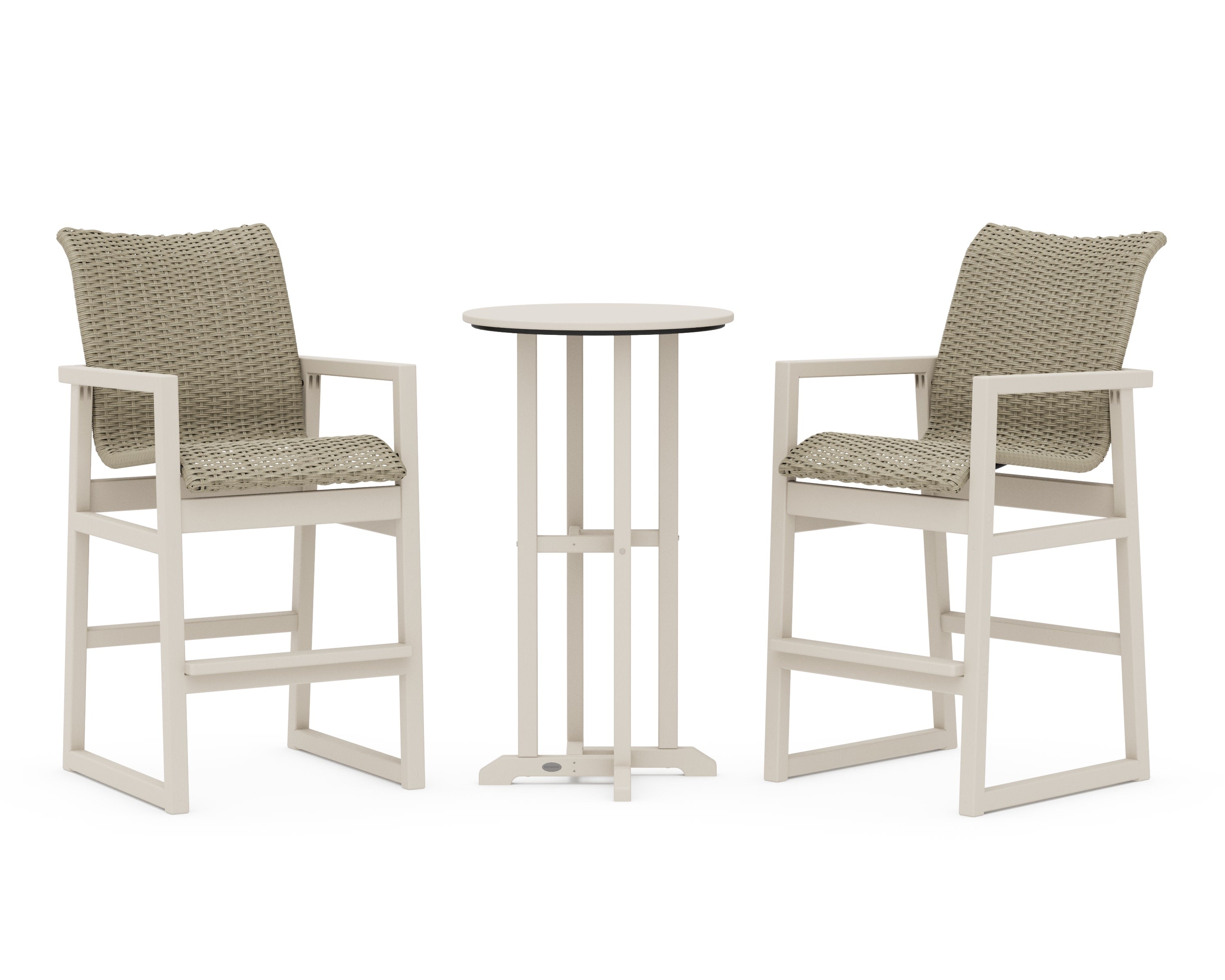 EDGE Woven 3-Piece Farmhouse Bar Set in Sand / Dune Grass
