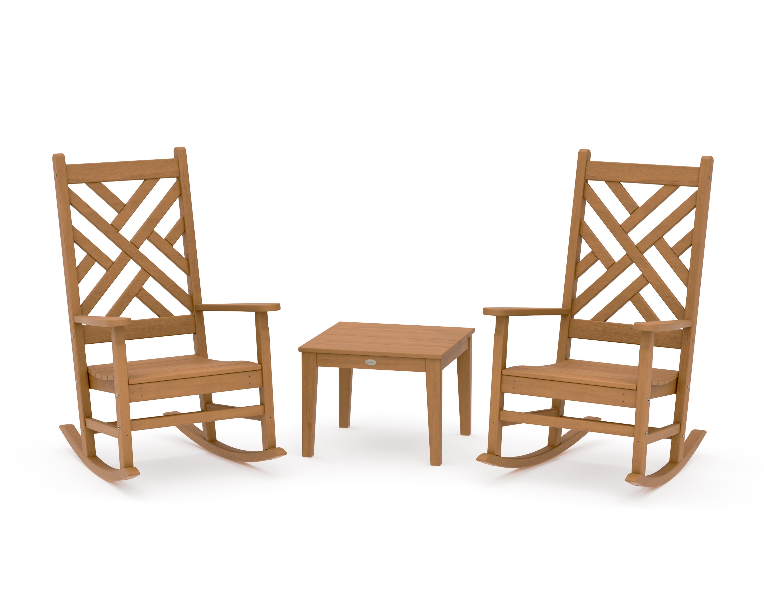 Chippendale 3-Piece Rocking Chair Set in Natural