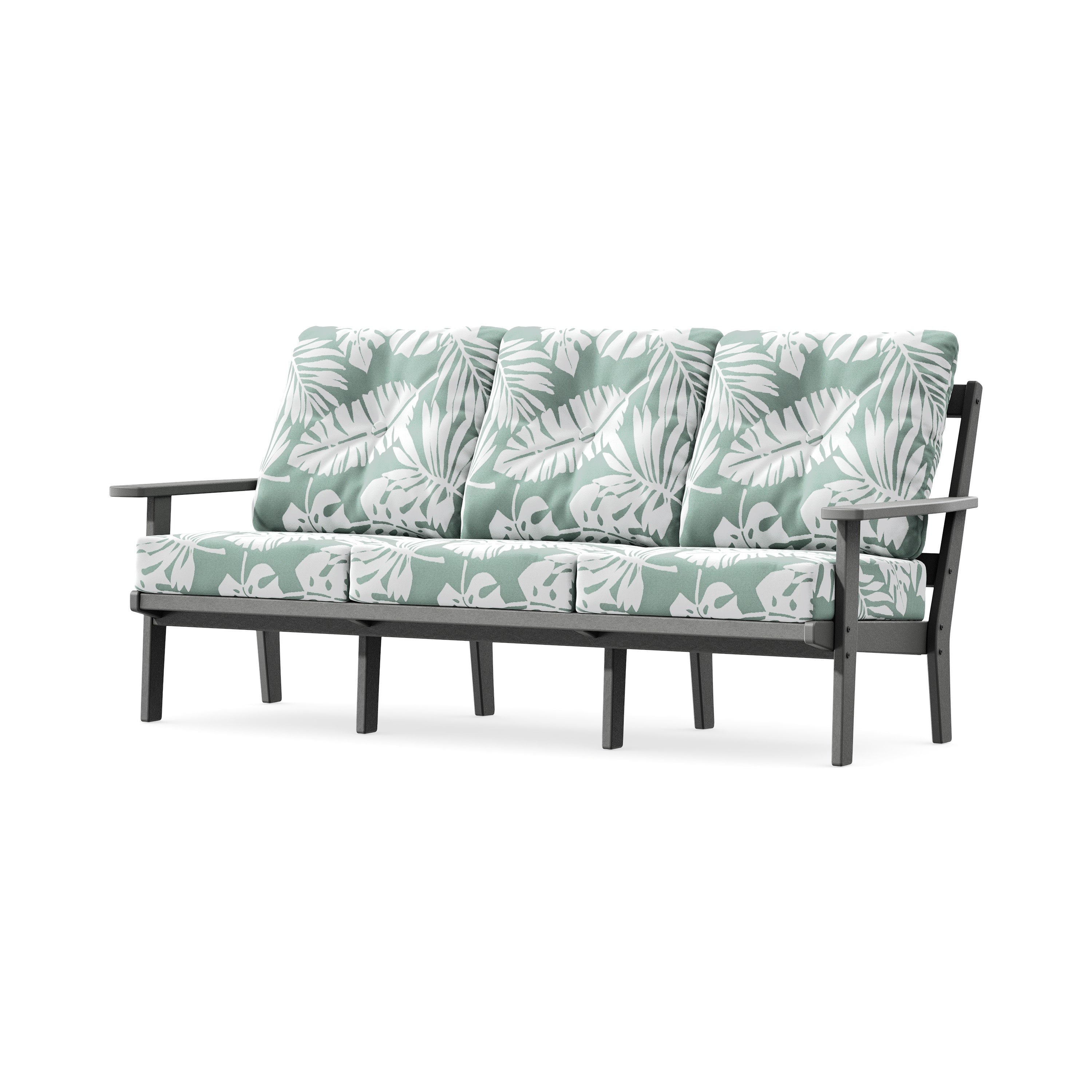 Oxford Deep Seating Sofa in Slate Grey / Leaf Glacier Spa